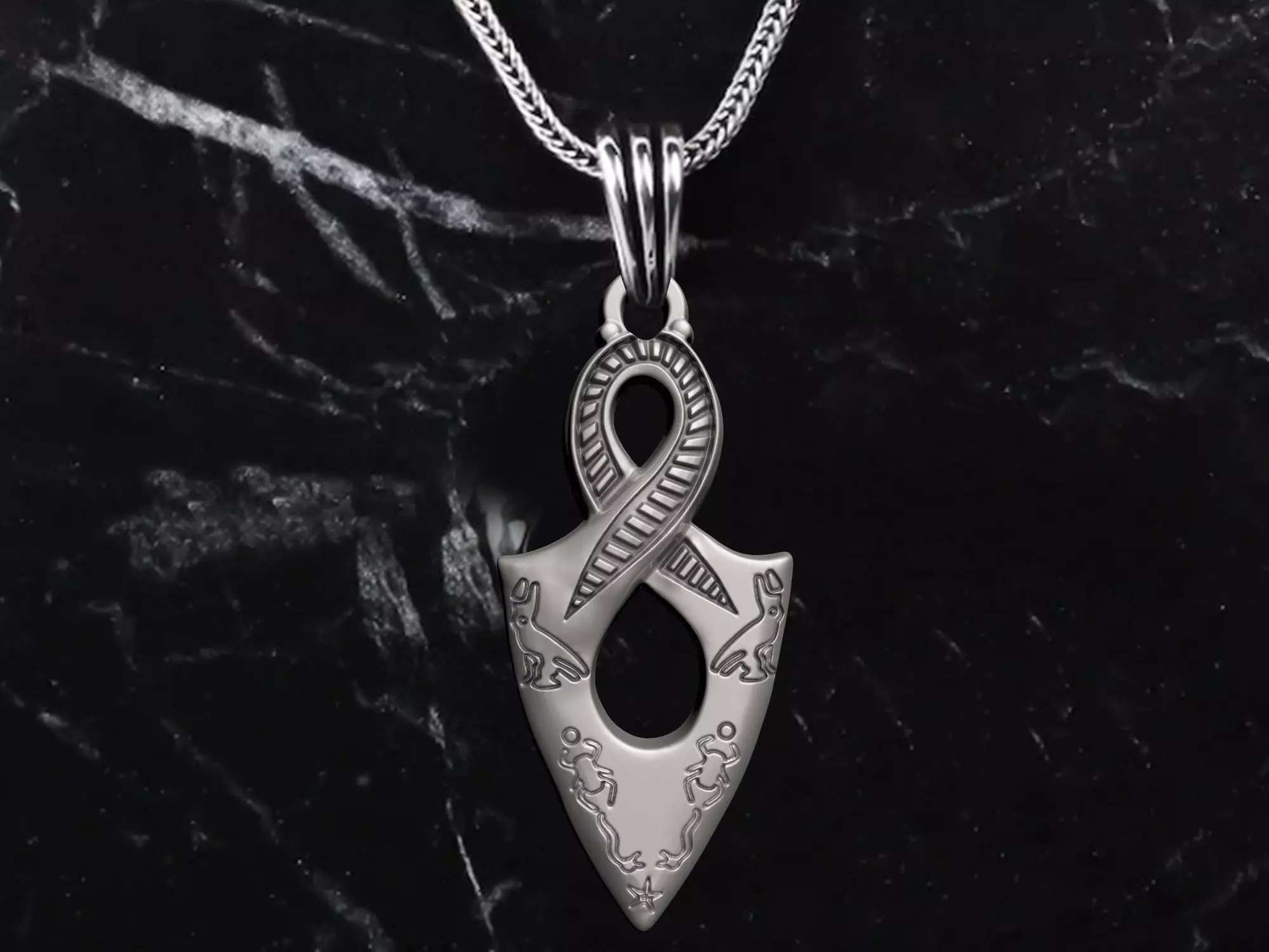 INFINITY PENDANT ANCIENT NECKLACES PHARAONIC INSCRIPTIONS M02 3D print model