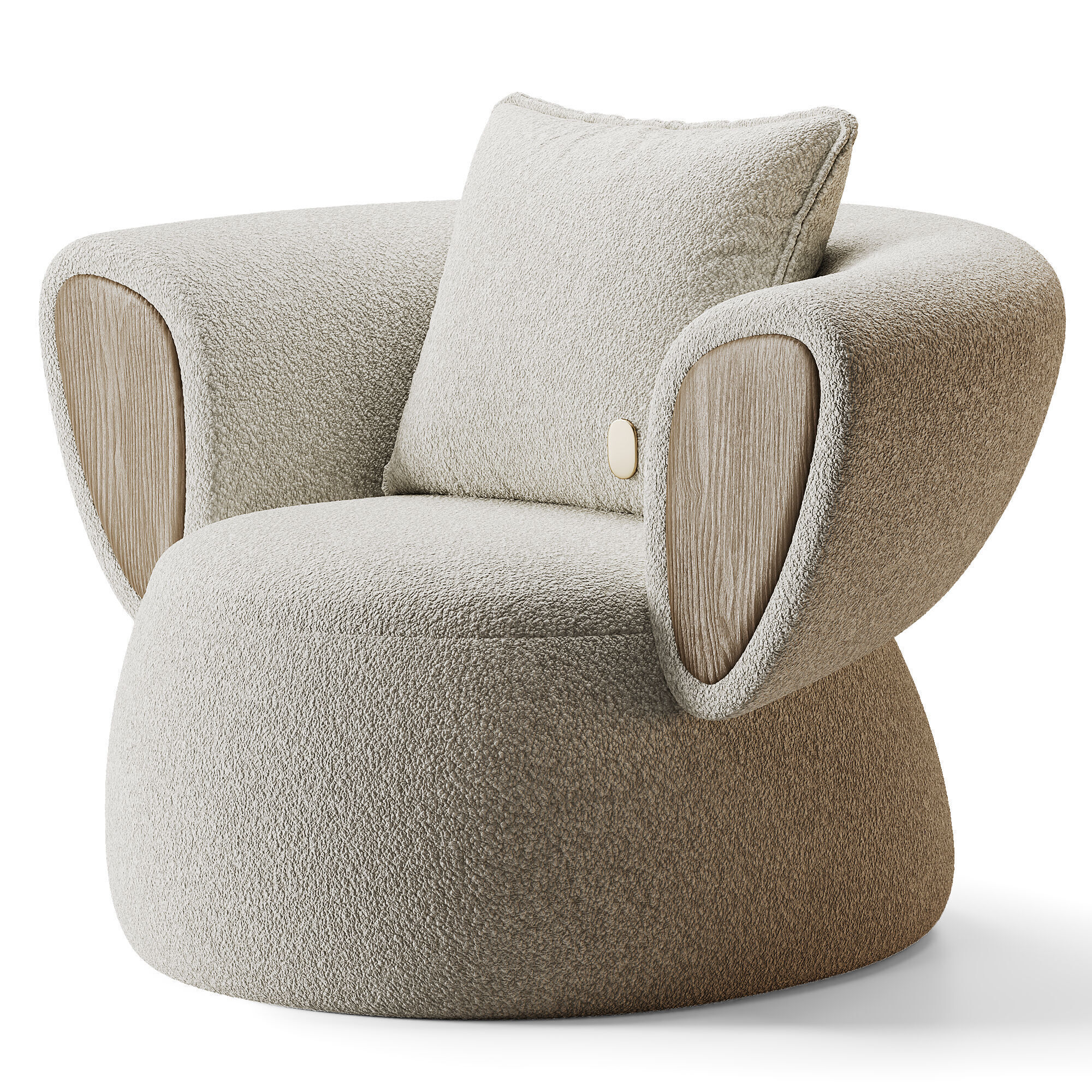 MONE Armchair Low-poly 3D model_1