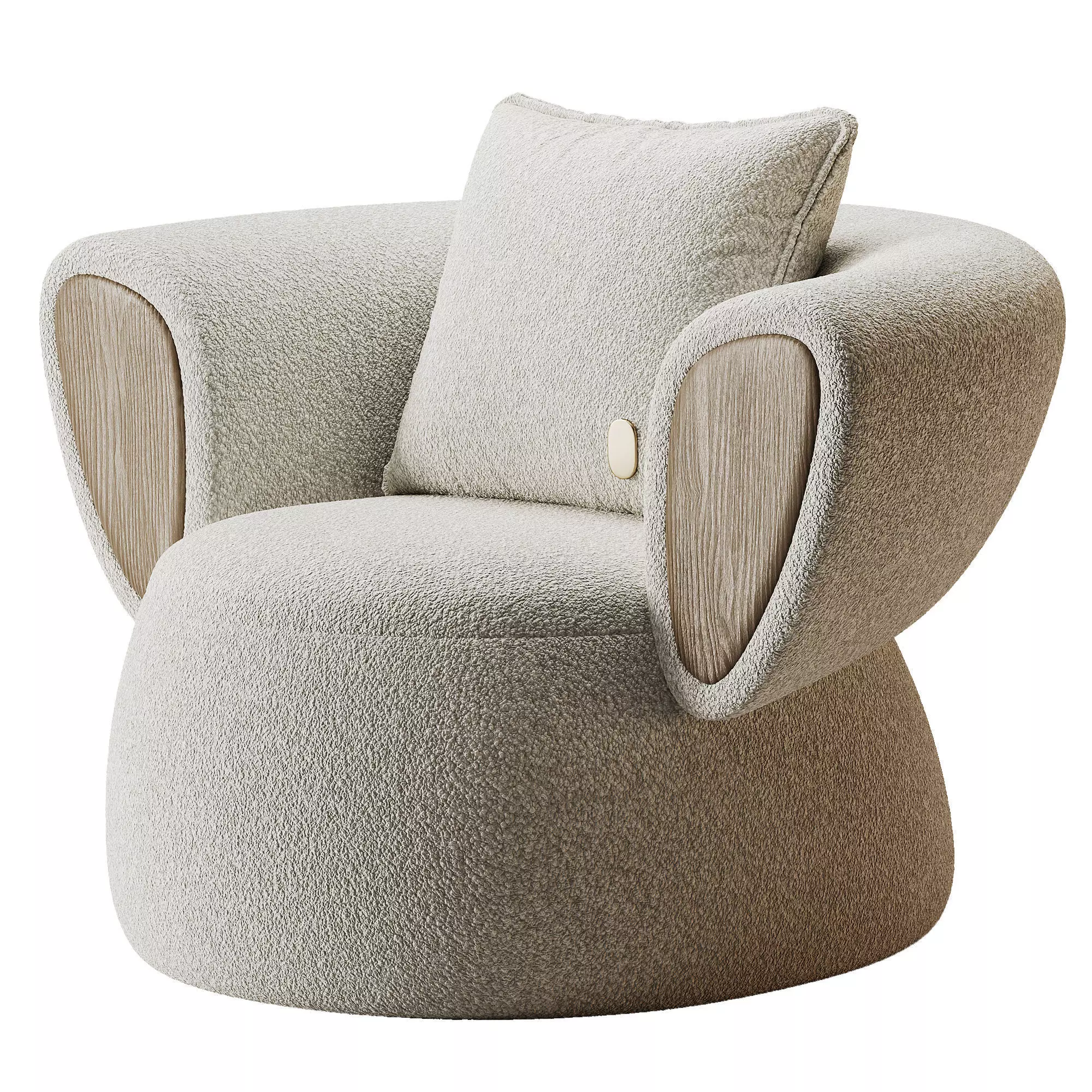 MONE Armchair Low-poly 3D model_0