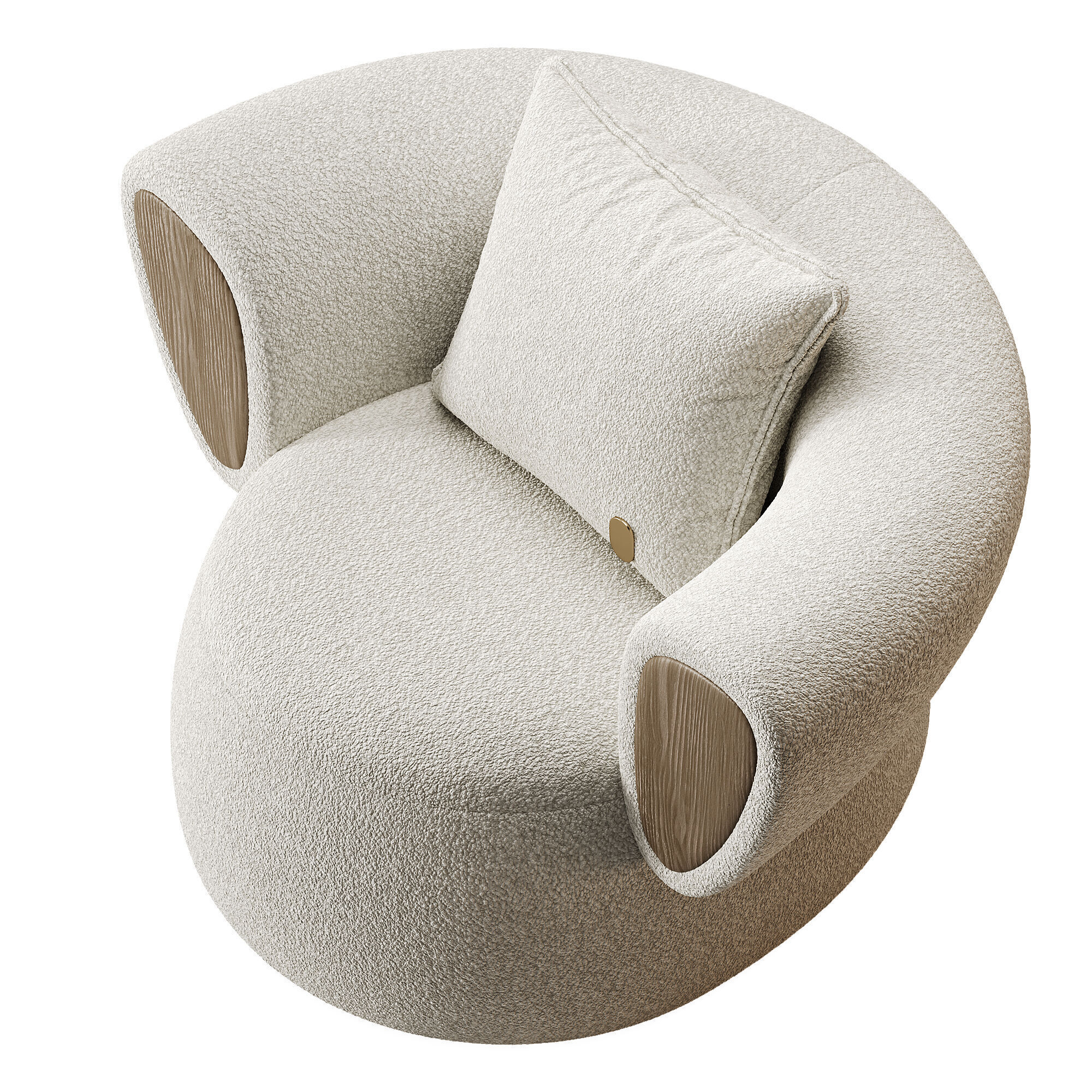 MONE Armchair Low-poly 3D model_3