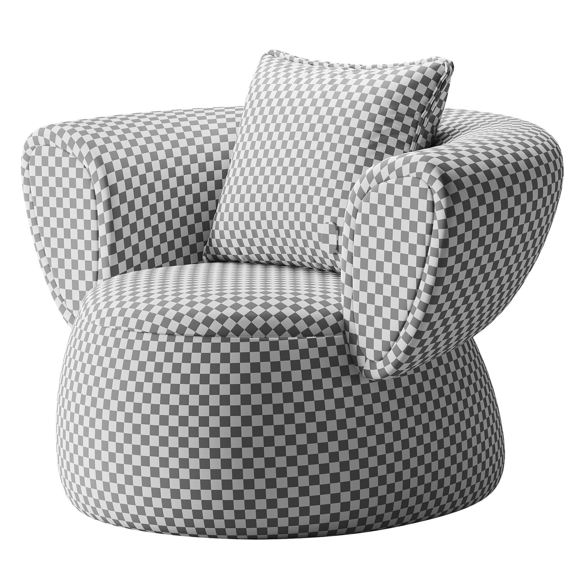 MONE Armchair Low-poly 3D model_5