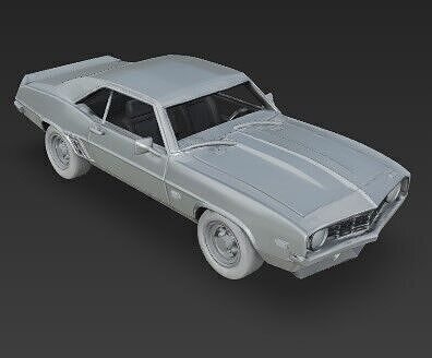 1969 Chevrolet Camaro Z28  Elegant American Muscle Icon 3D print model 5