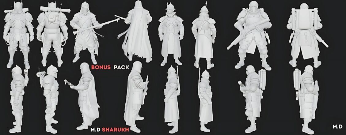 Valour Korps - Infantry Builder 3D print model_2