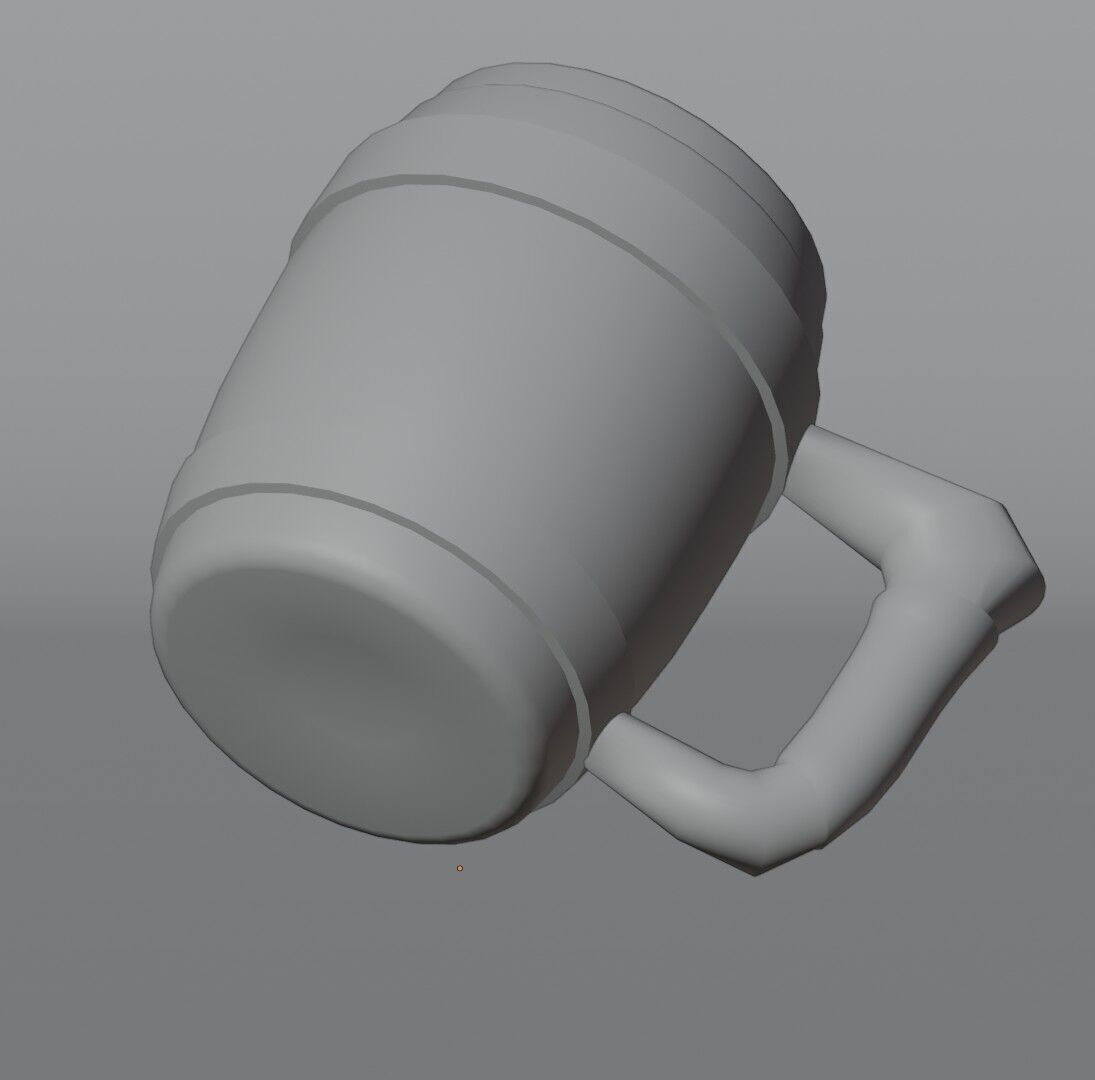 Wooden Glass Low-poly 3D model_7