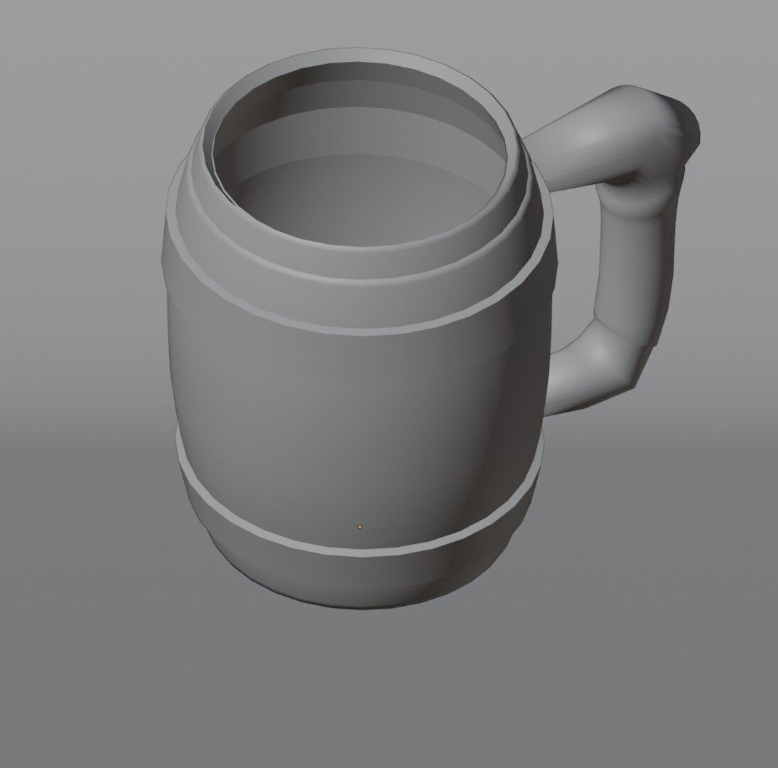 Wooden Glass Low-poly 3D model_6