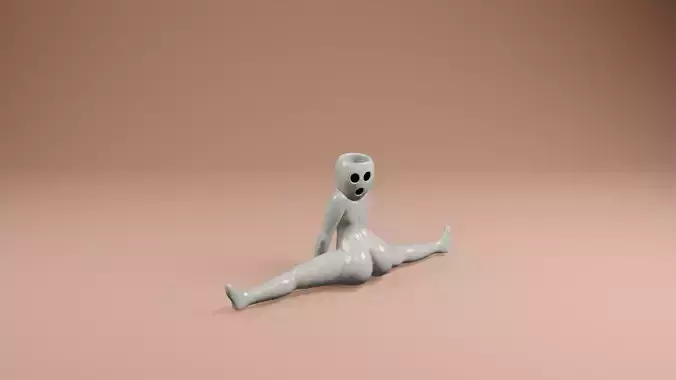 Funny Ghost Planter STL  Big Booty Ghost Pot