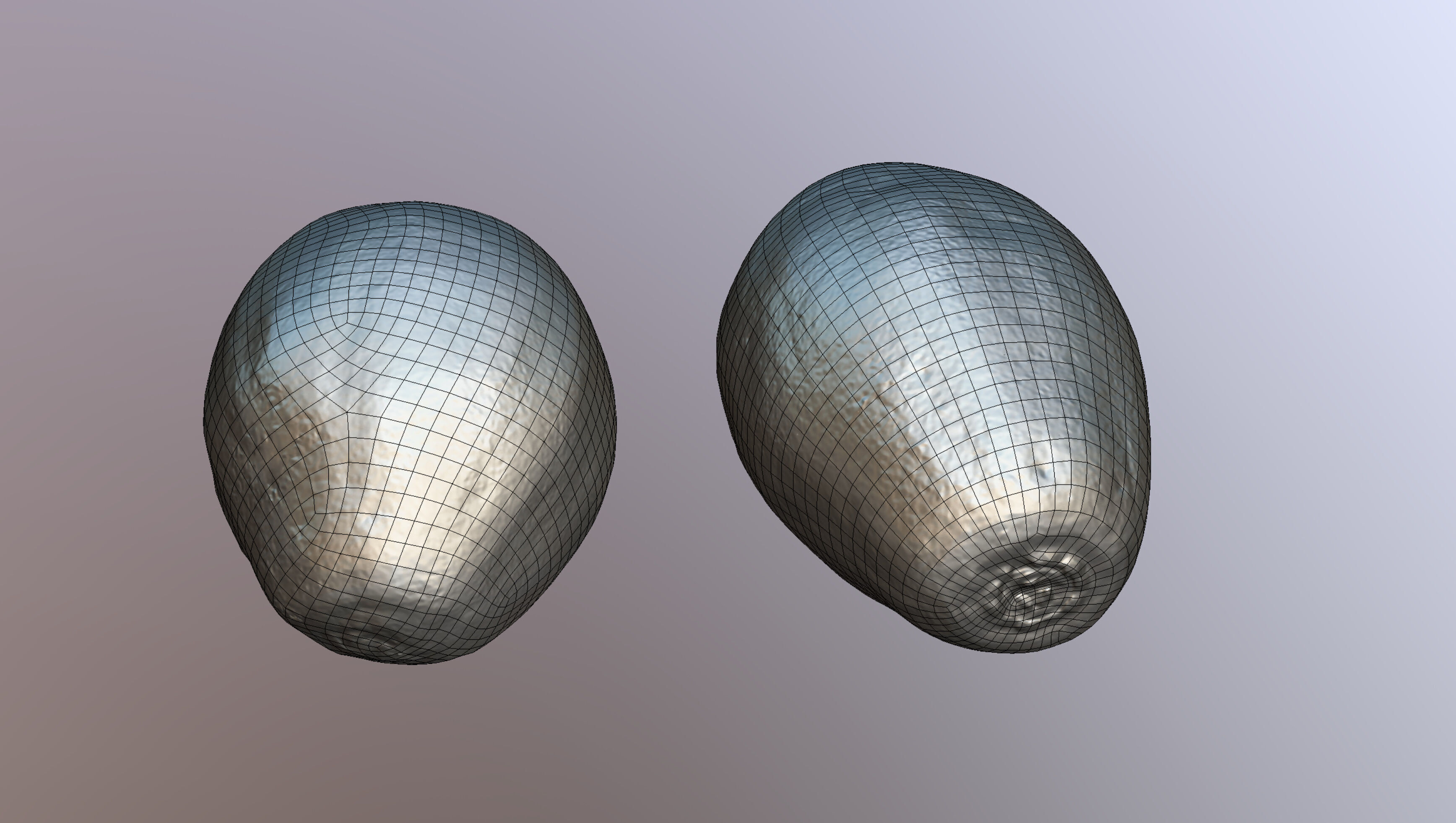 Papaya fruits Low-poly 3D model_13