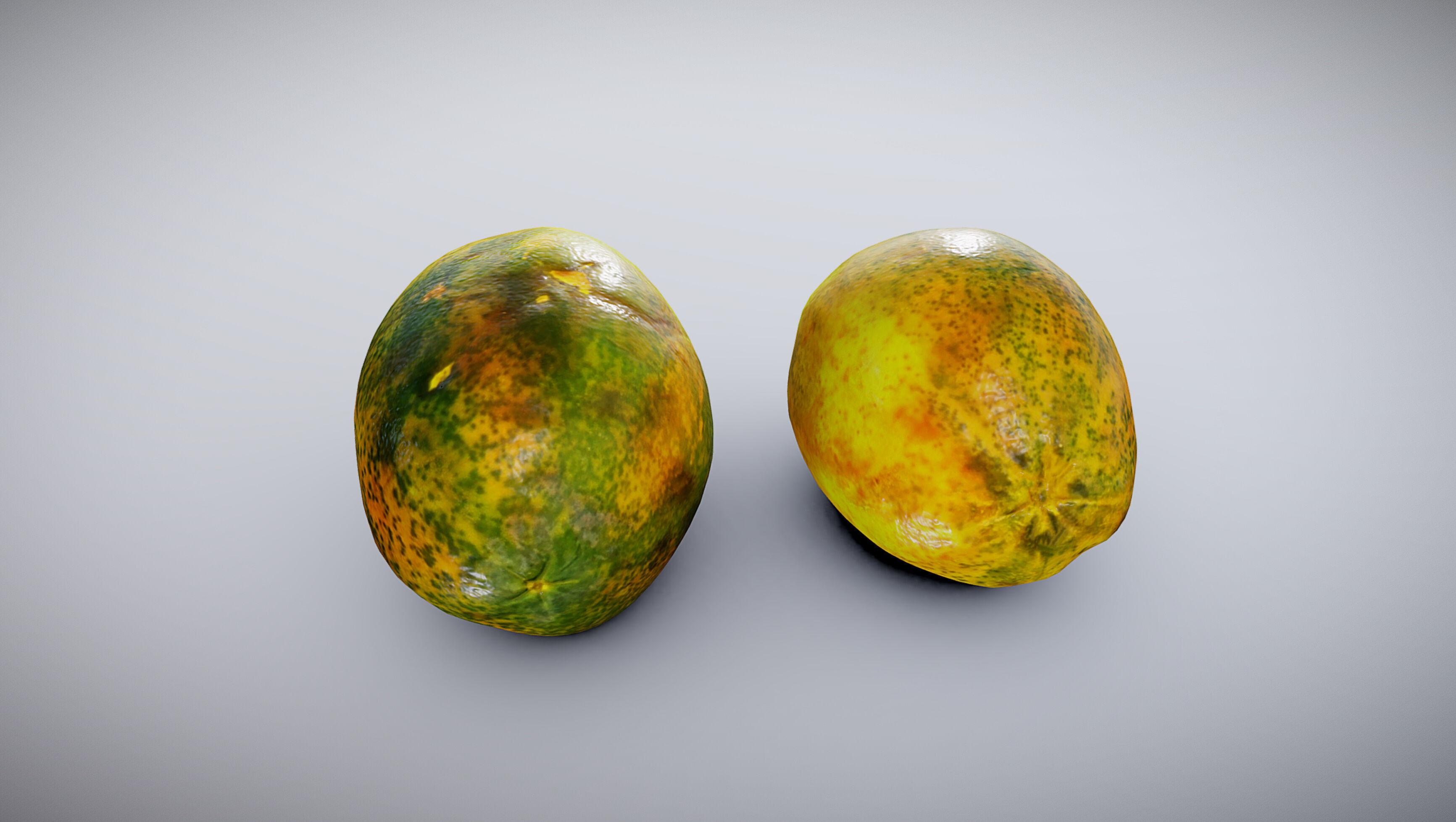 Papaya fruits Low-poly 3D model_6