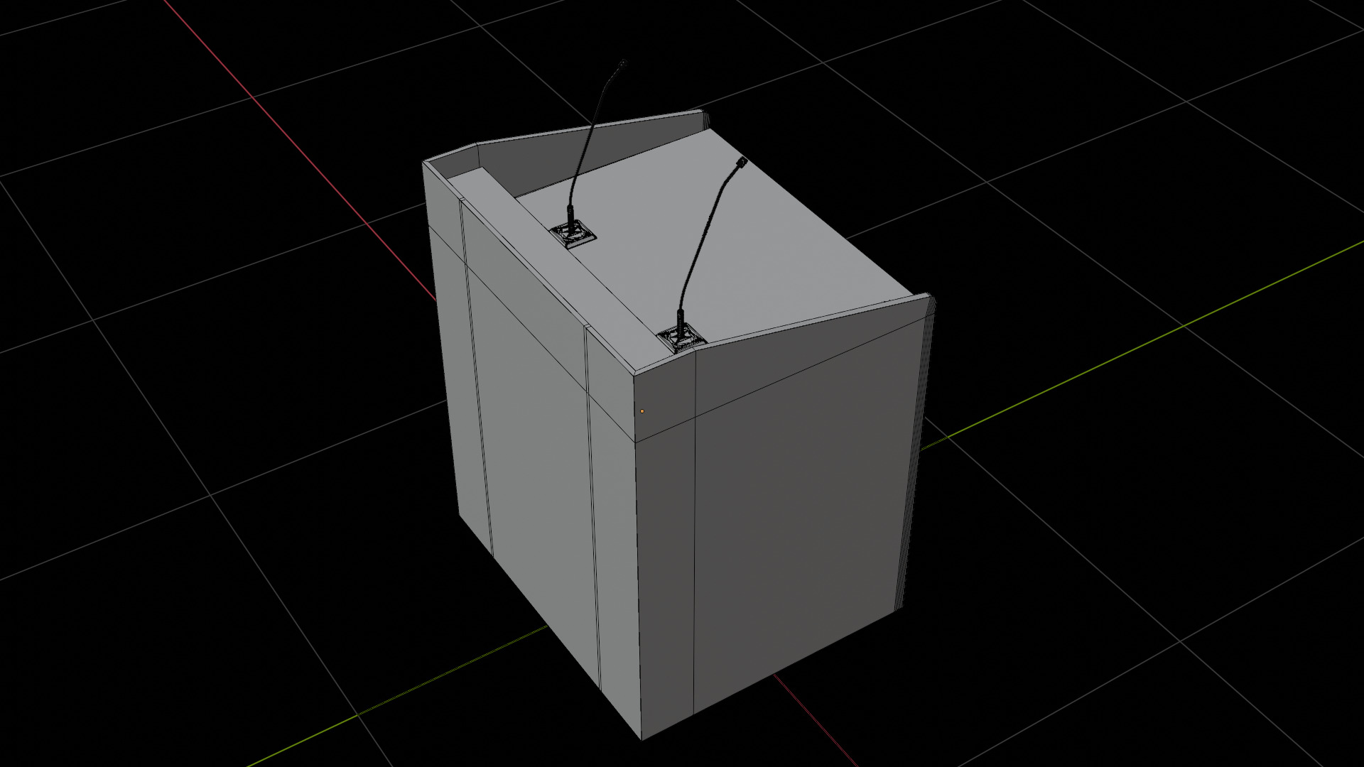 FDX1 Lectern Podium 3D model_13