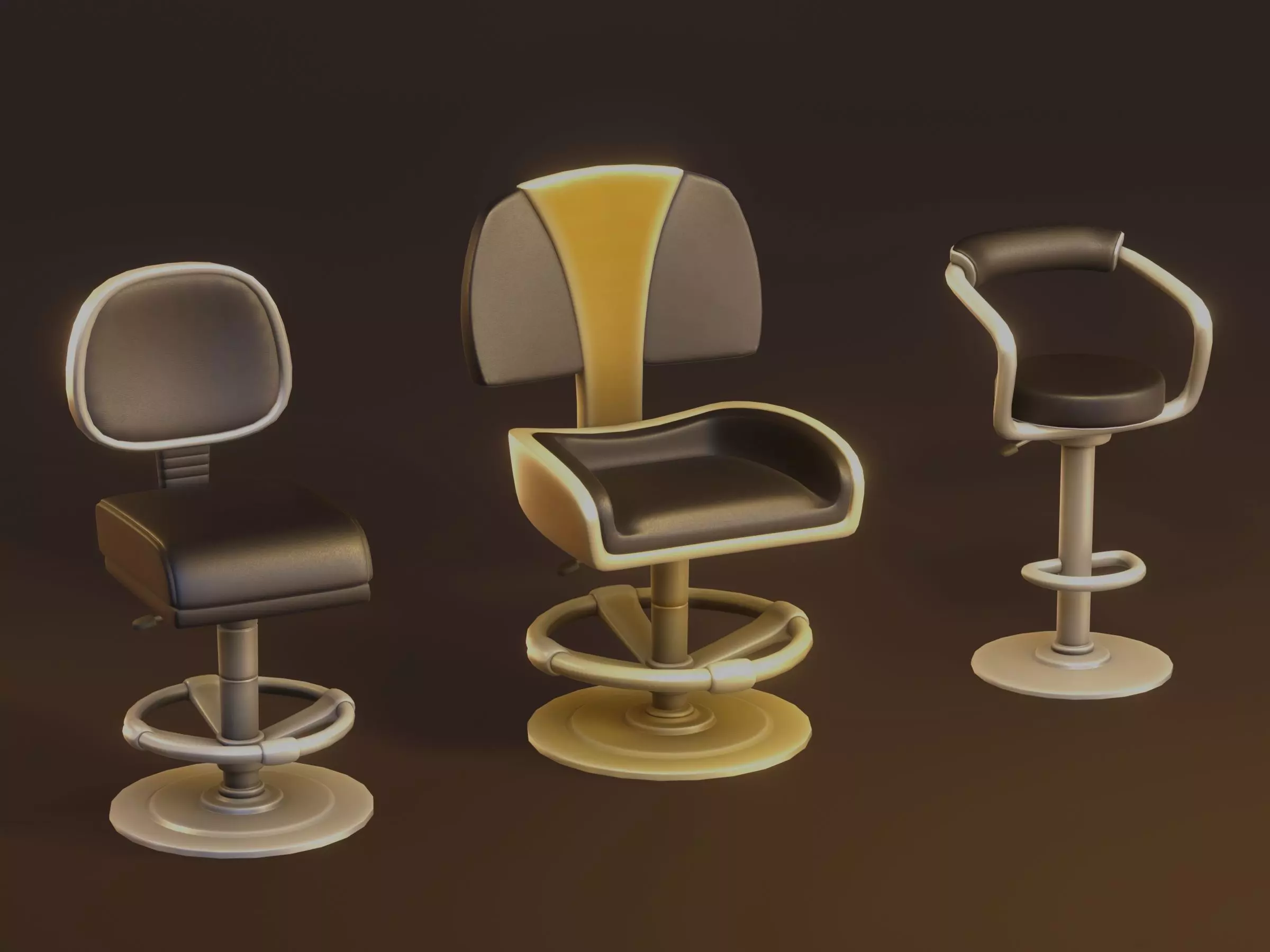 Casino Slot Chairs - For Virtual Casino Games 3D model
