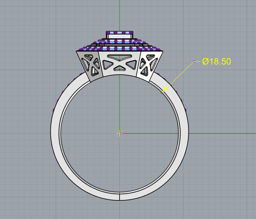 Baguette Diamond Ring 3d model printable 3D print model 3D print model_8
