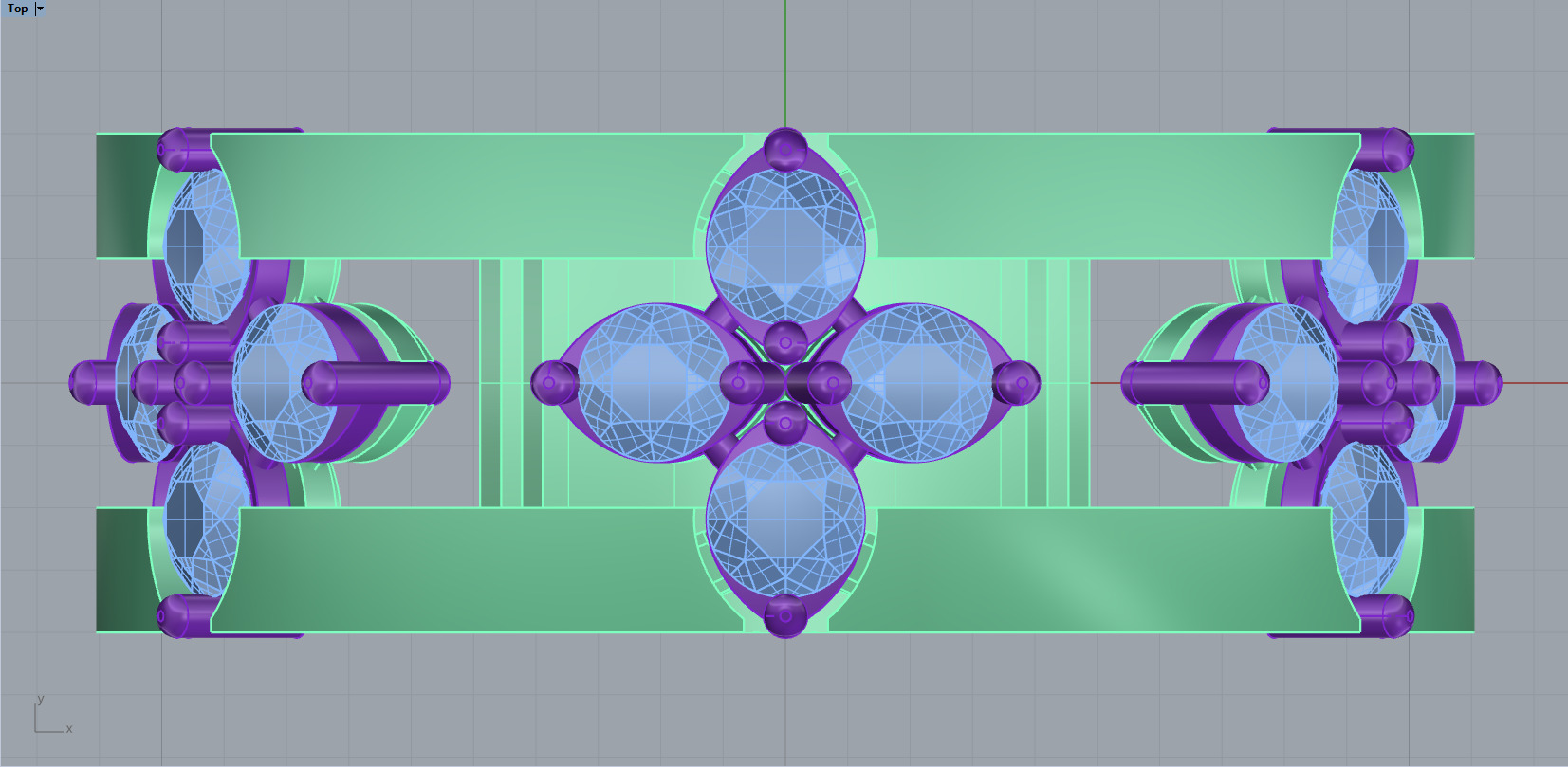 Coin Flower Ring With Gems 3D print model_7