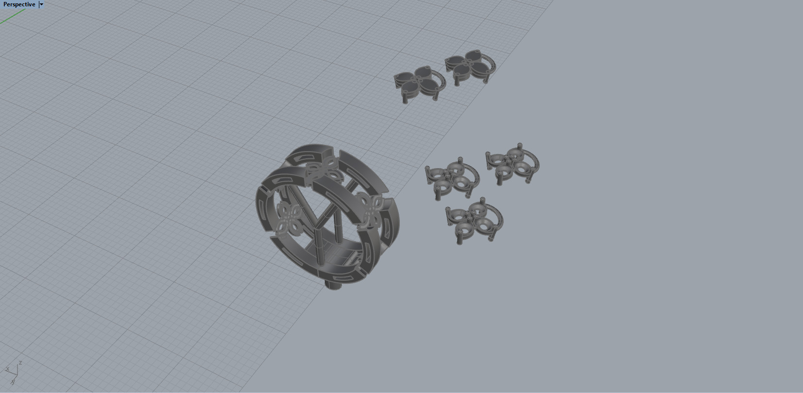 Coin Flower Ring With Gems 3D print model_11