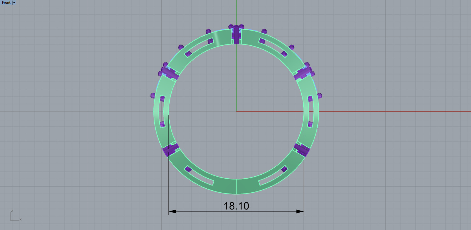 Coin Flower Ring With Gems 3D print model_8
