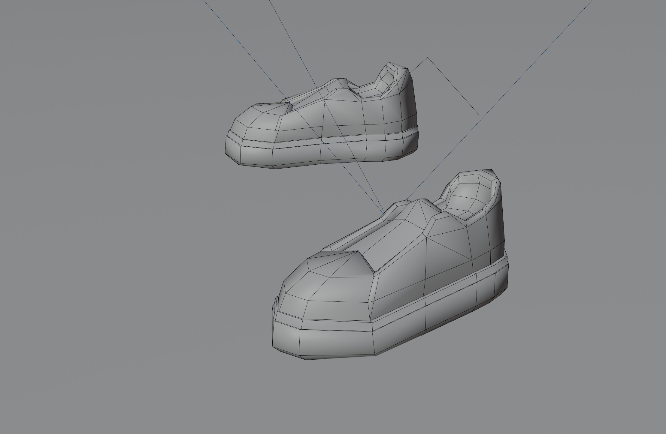 Stylized Low-Poly Sneakers Low-poly 3D model_9
