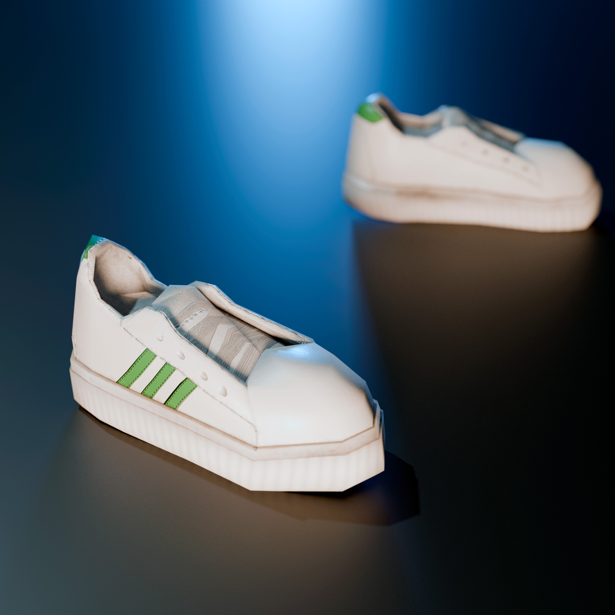 Stylized Low-Poly Sneakers Low-poly 3D model_1