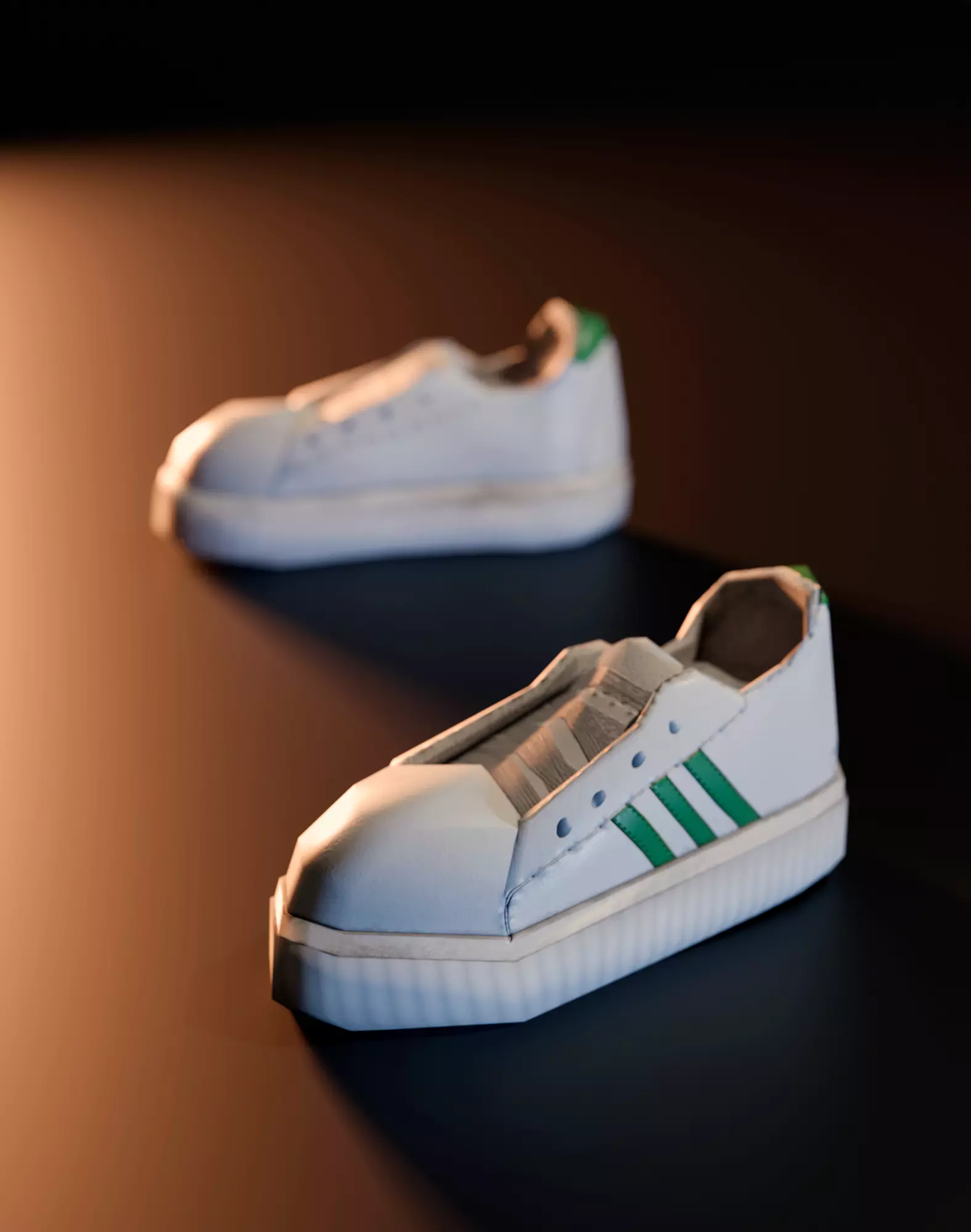 Stylized Low-Poly Sneakers Low-poly 3D model_0