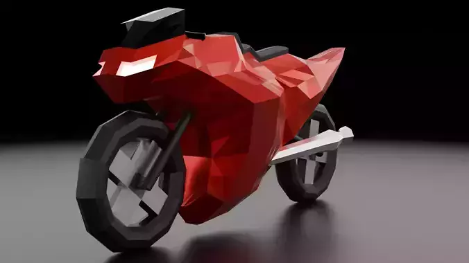 Motorcycle - Stylized - Lowpoly