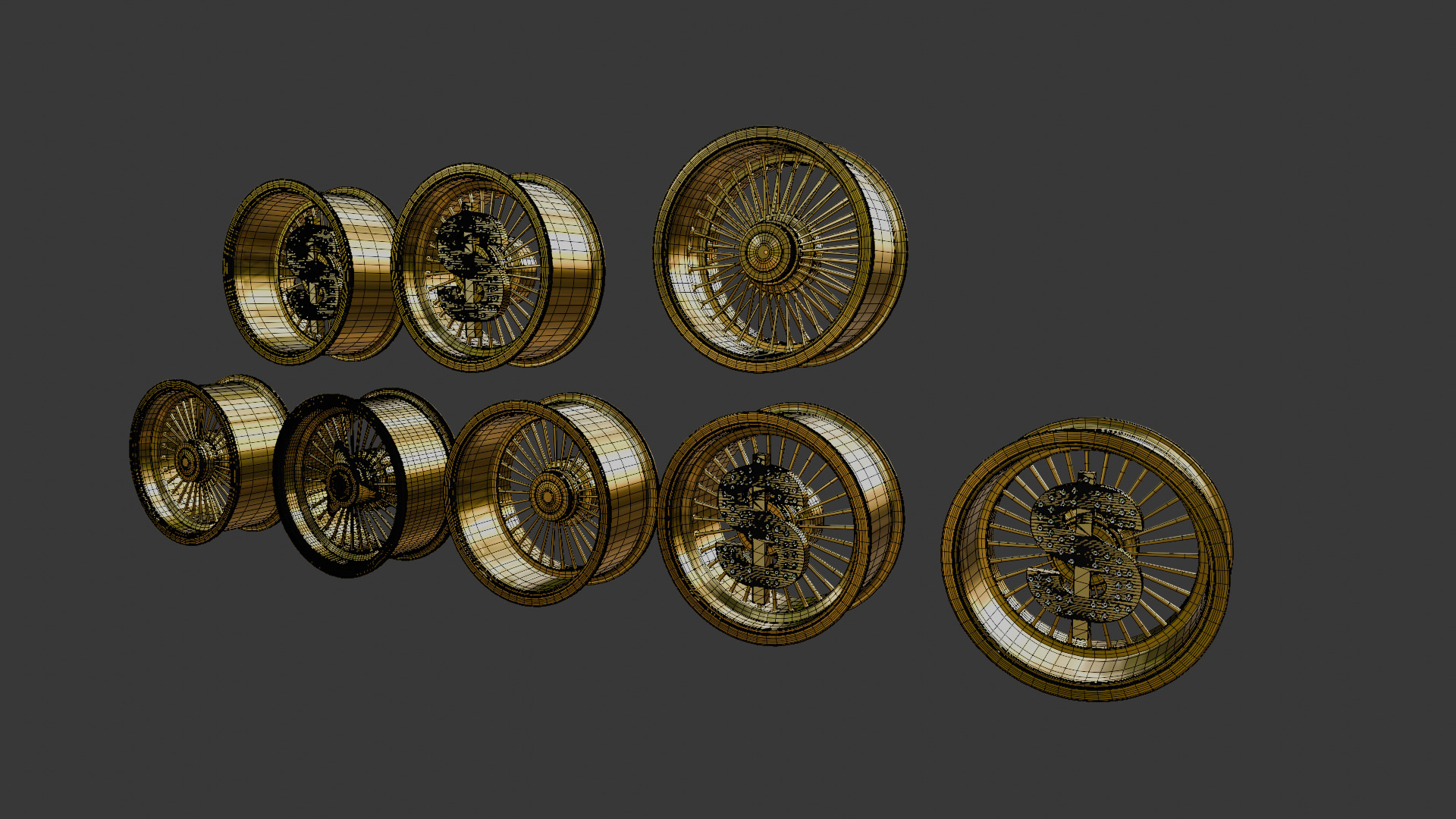 Custom Lowrider Wheel Design for 3D Printing  STL File 3D print model_2