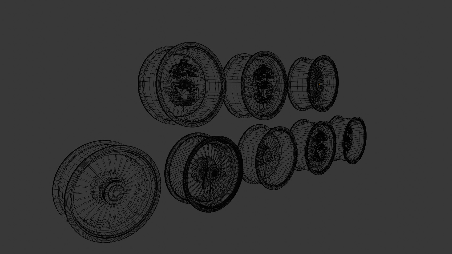 Custom Lowrider Wheel Design for 3D Printing  STL File 3D print model_9