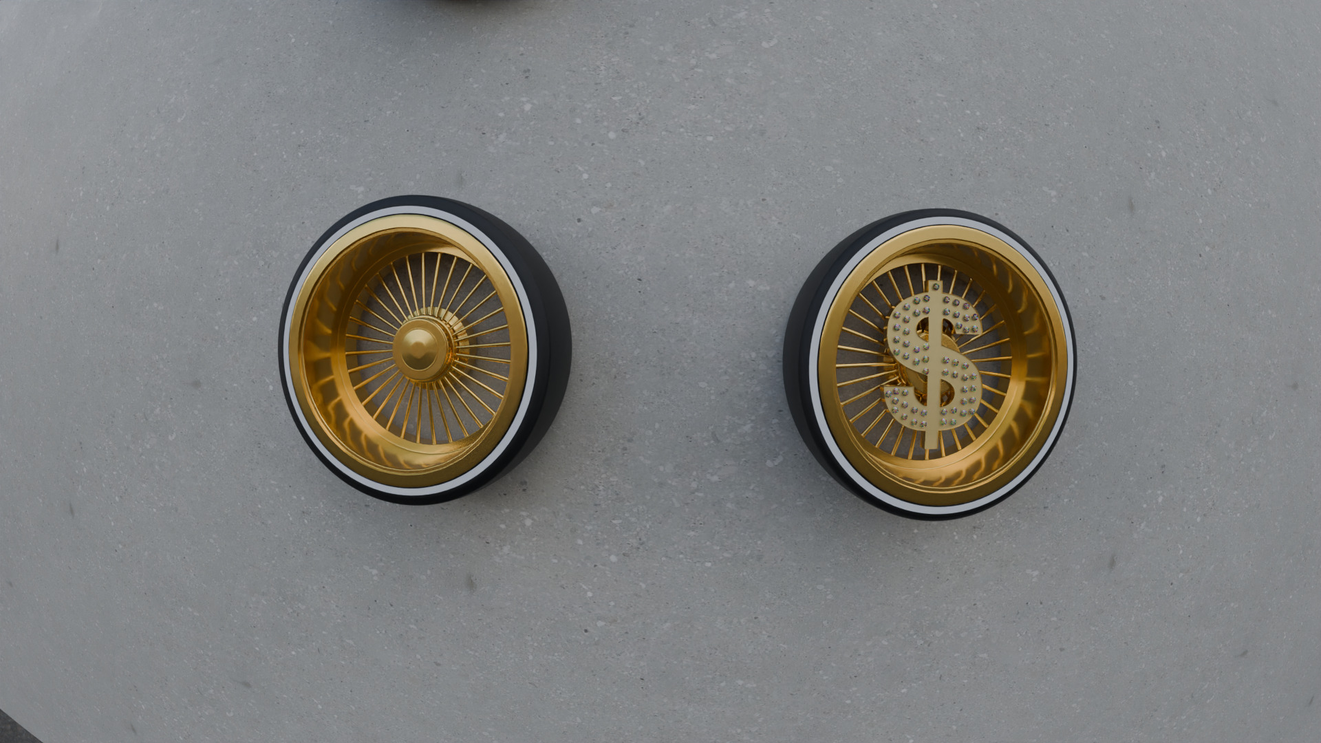 Custom Lowrider Wheel Design for 3D Printing  STL File 3D print model_1