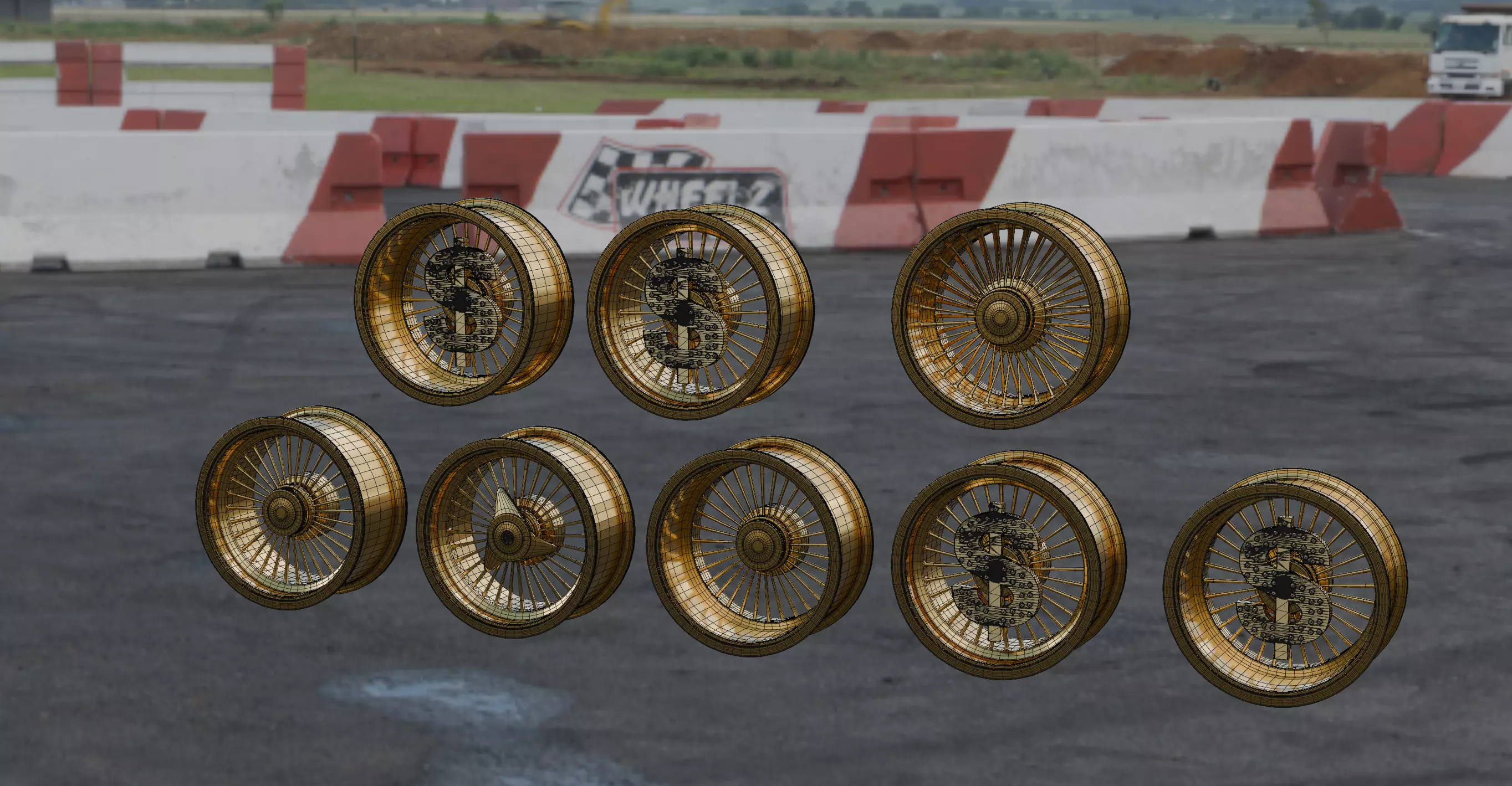 Custom Lowrider Wheel Design for 3D Printing  STL File 3D print model_0