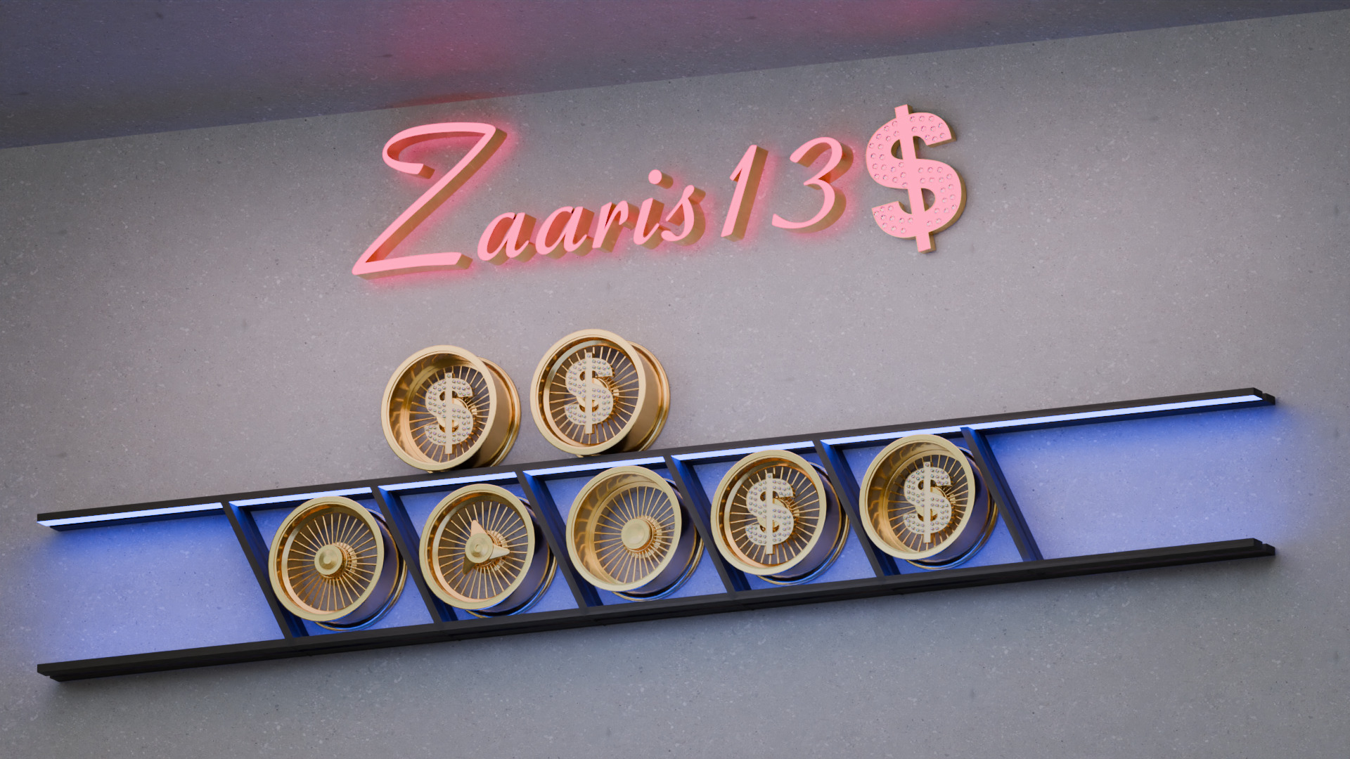 Custom Lowrider Wheel Design for 3D Printing  STL File 3D print model_11