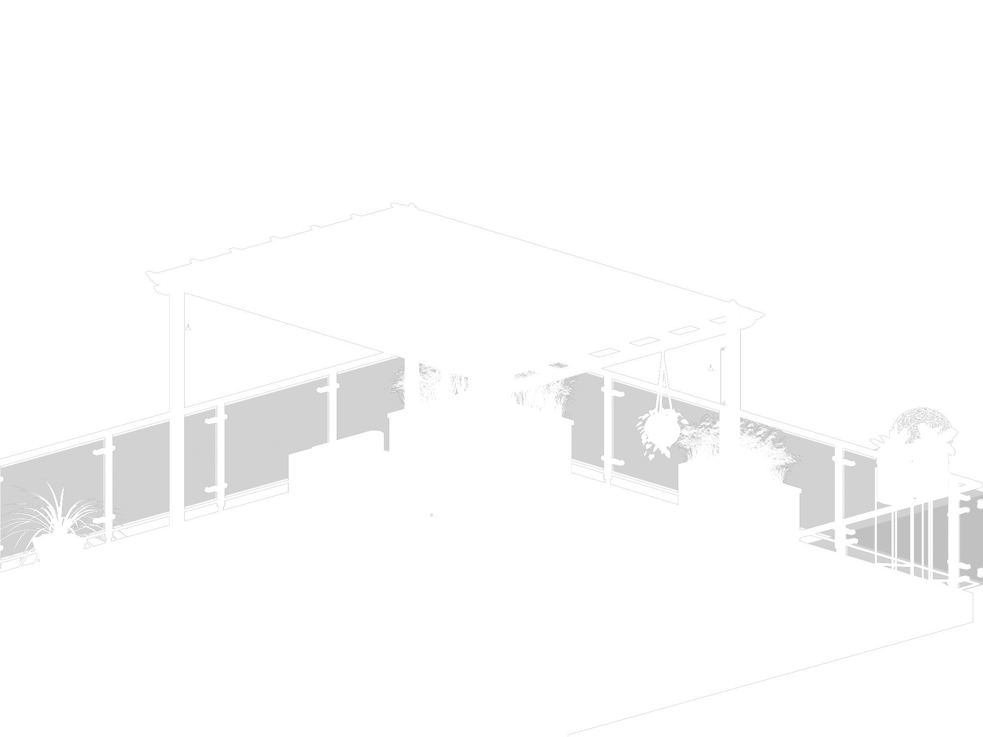 Rooftop Pergola Lounge 3D model_19