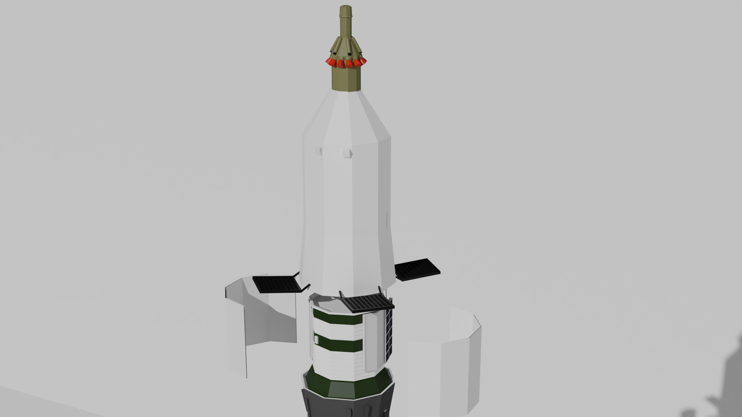 Human Spaceflight Pre-Shuttle Era Low Poly model pack Low-poly 3D model_28