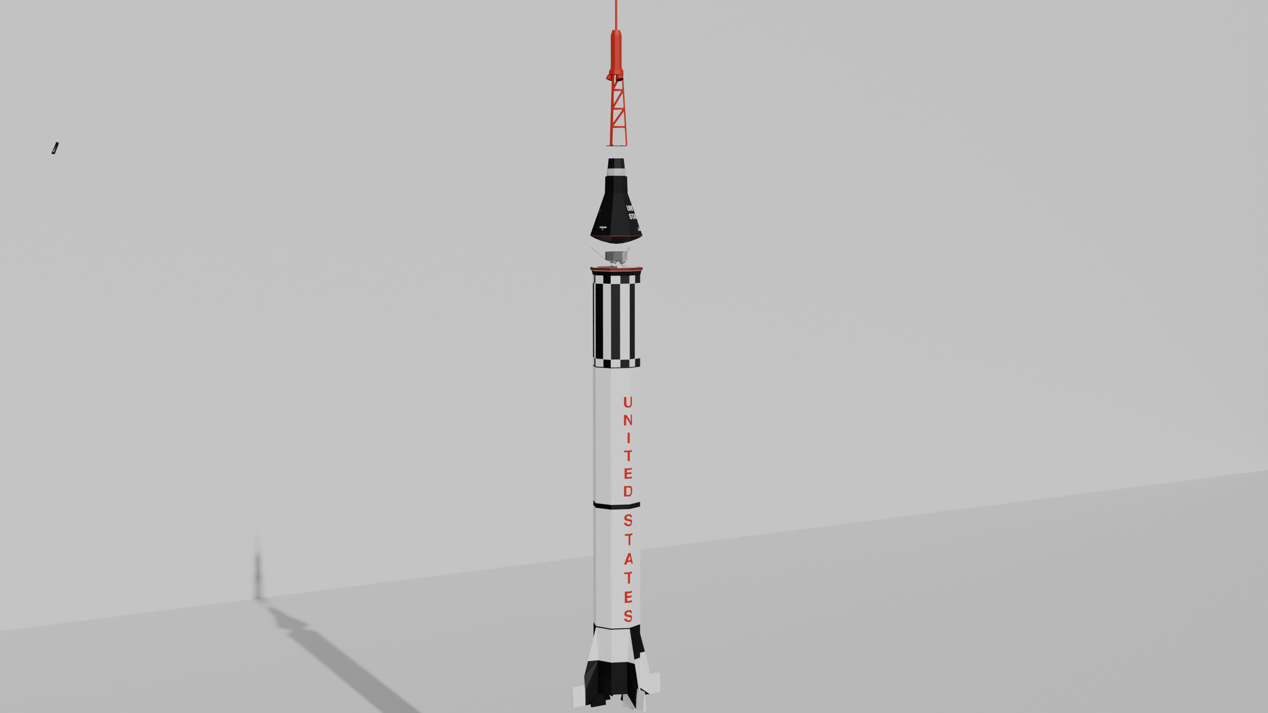 Human Spaceflight Pre-Shuttle Era Low Poly model pack Low-poly 3D model_9