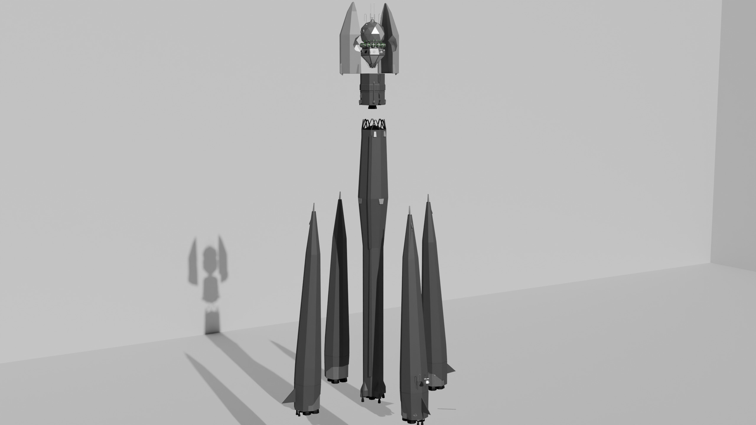 Human Spaceflight Pre-Shuttle Era Low Poly model pack Low-poly 3D model_6