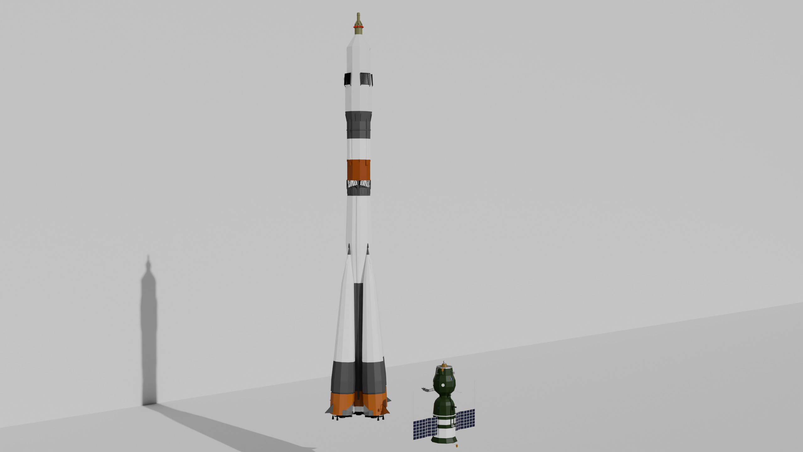 Human Spaceflight Pre-Shuttle Era Low Poly model pack Low-poly 3D model_26