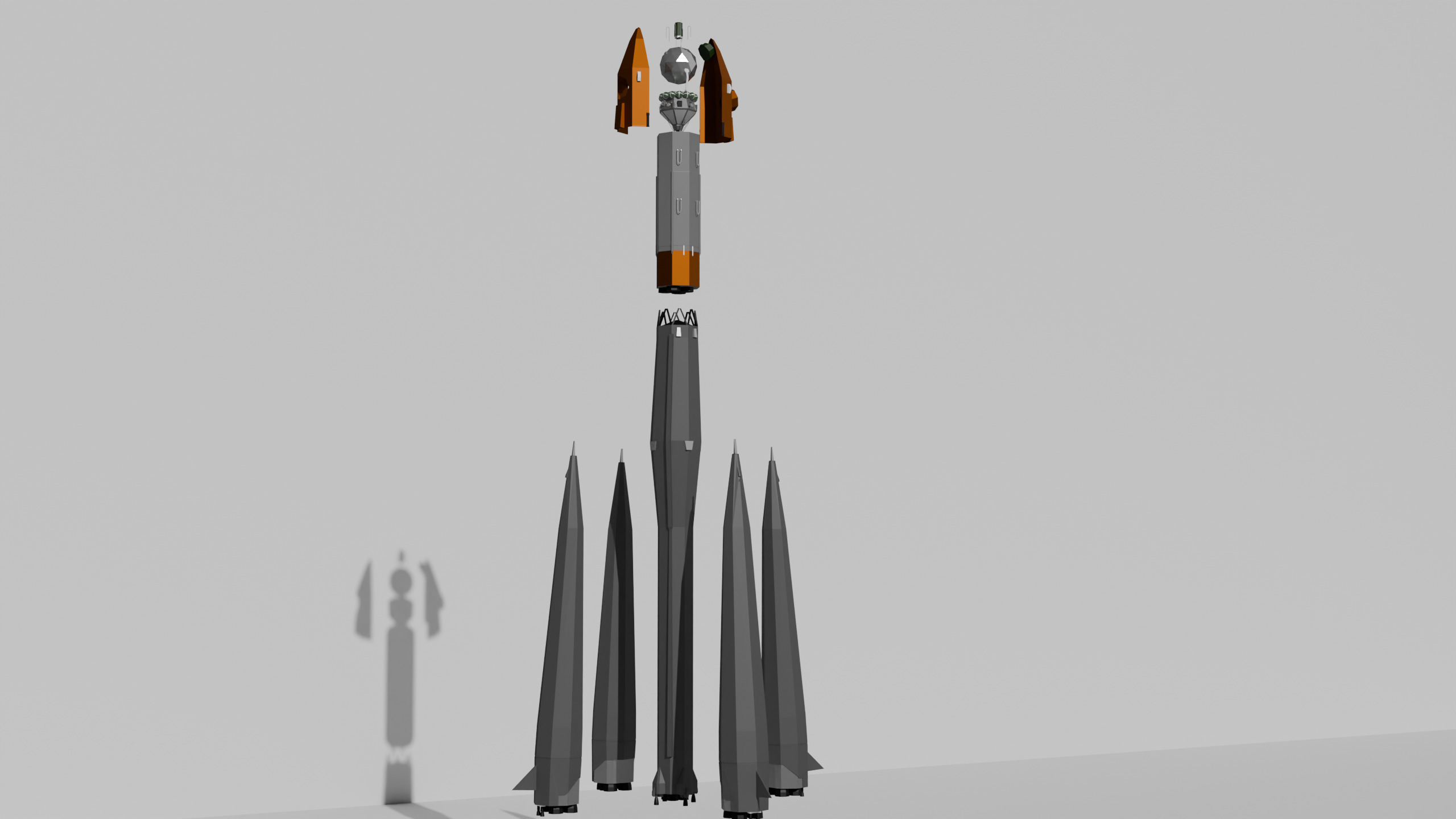 Human Spaceflight Pre-Shuttle Era Low Poly model pack Low-poly 3D model_14