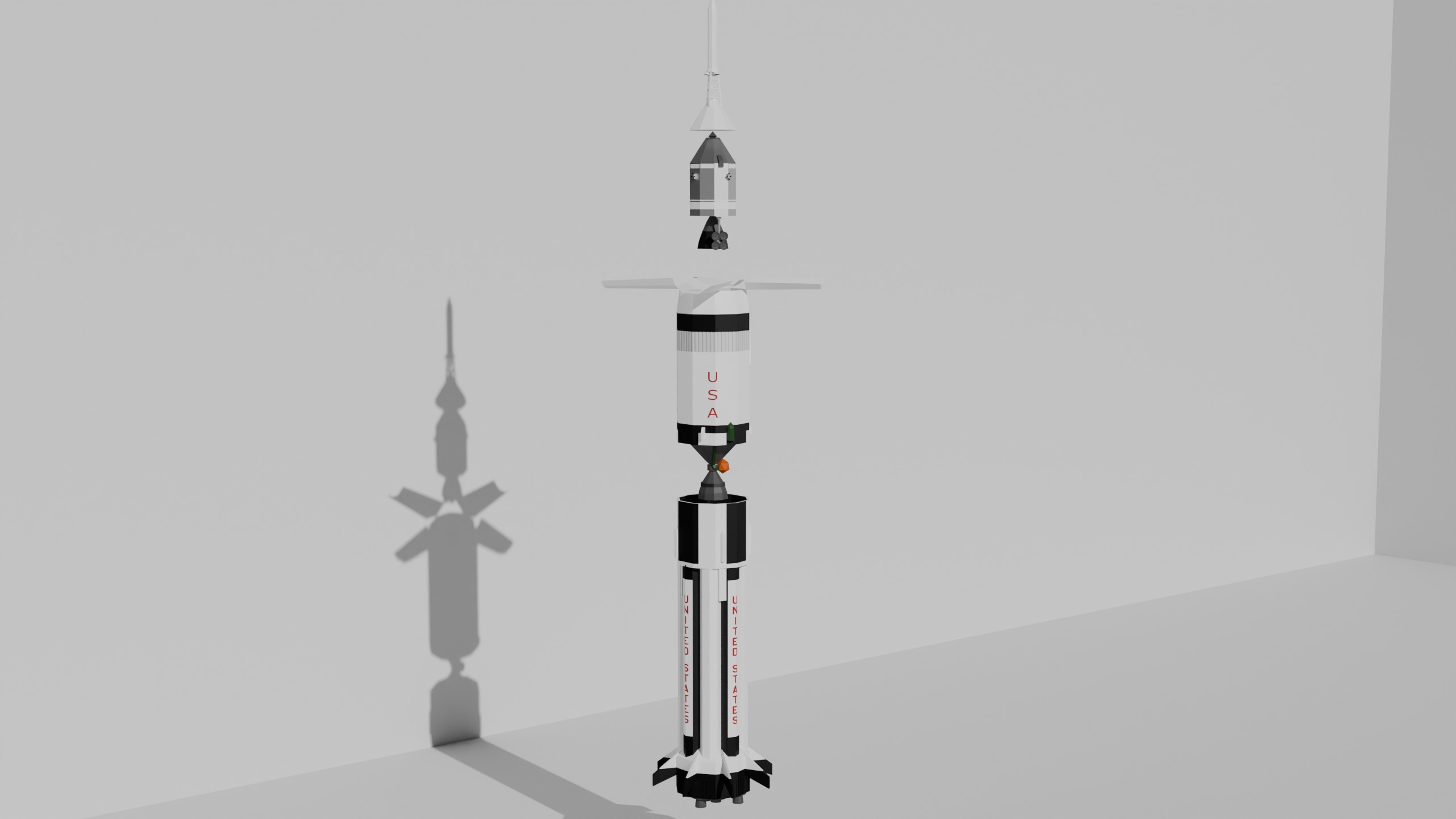 Human Spaceflight Pre-Shuttle Era Low Poly model pack Low-poly 3D model_20