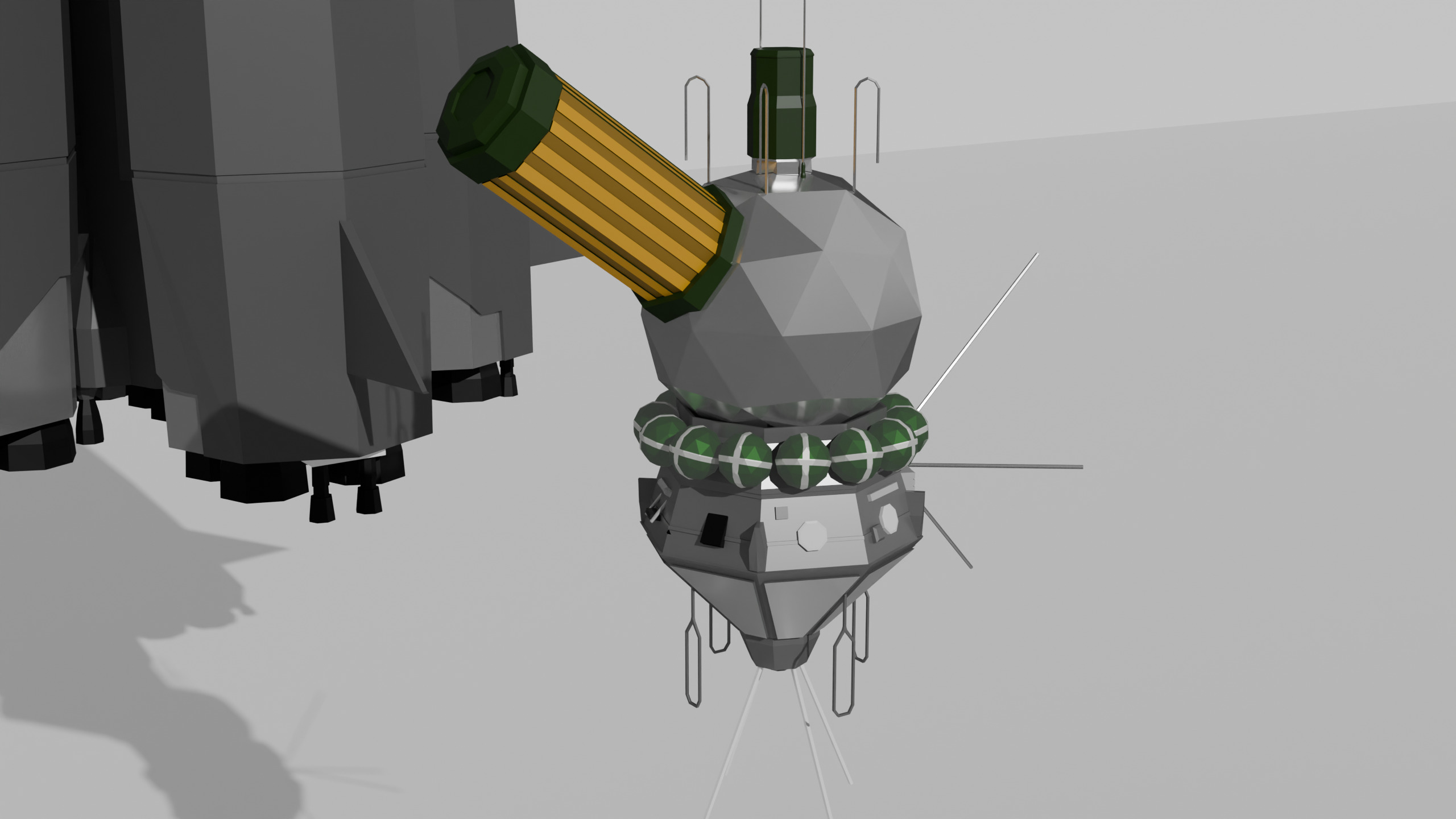 Human Spaceflight Pre-Shuttle Era Low Poly model pack Low-poly 3D model_12