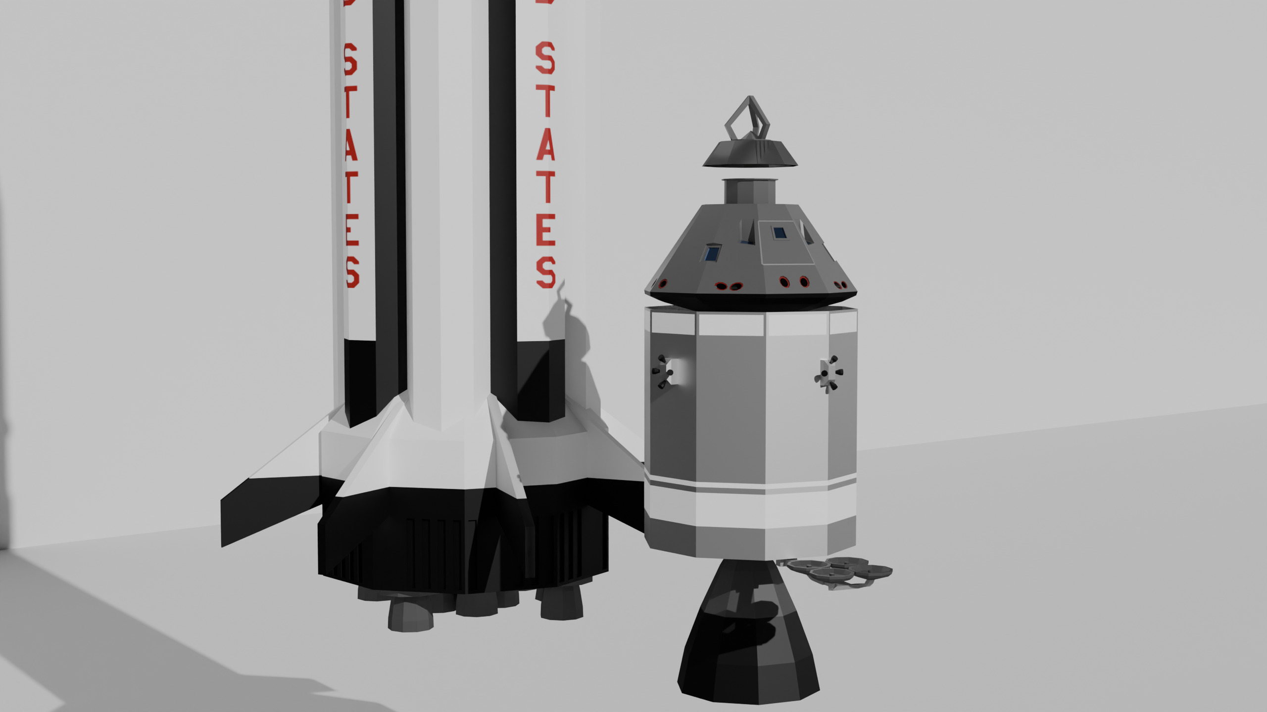 Human Spaceflight Pre-Shuttle Era Low Poly model pack Low-poly 3D model_18