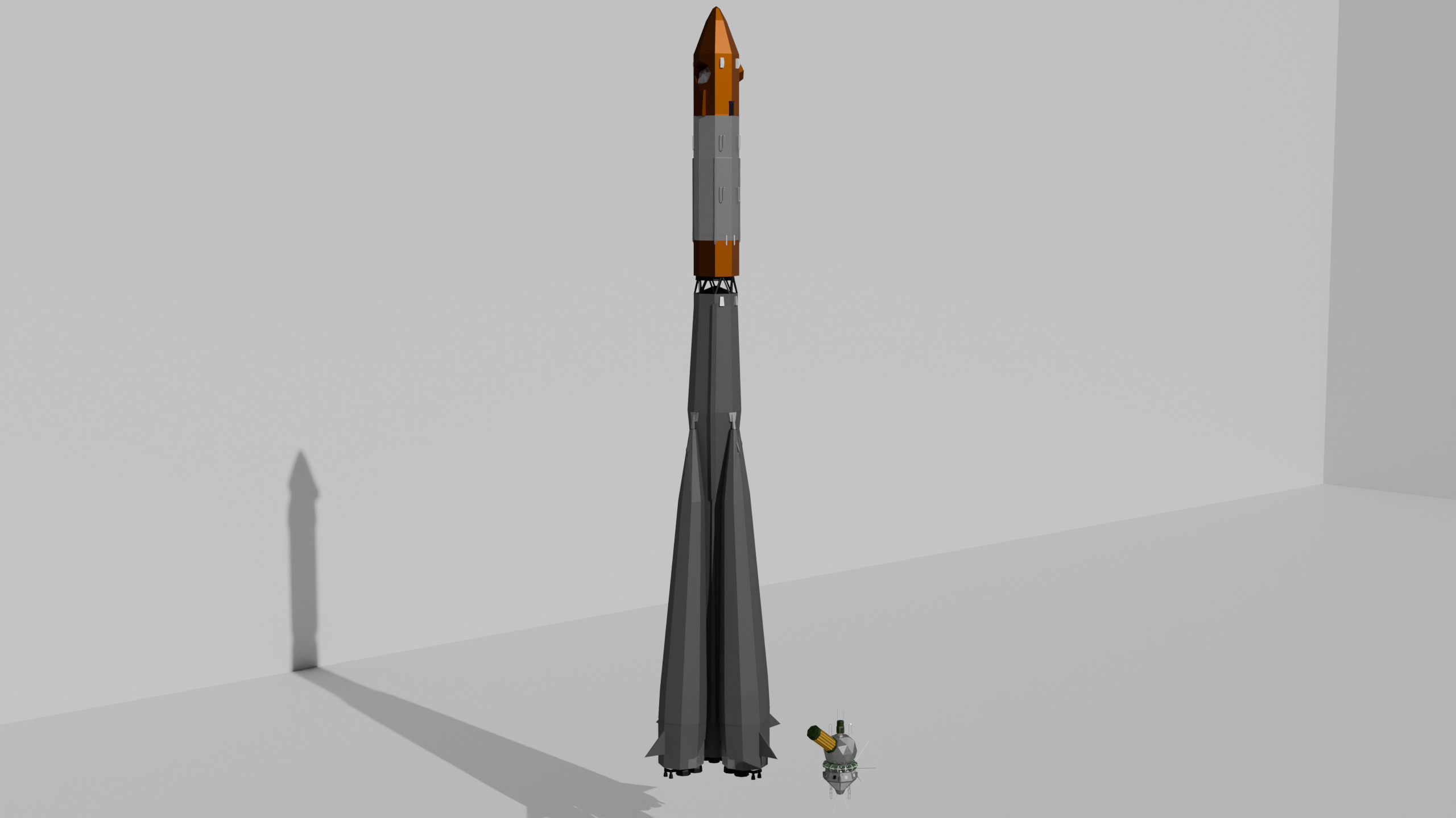 Human Spaceflight Pre-Shuttle Era Low Poly model pack Low-poly 3D model_13