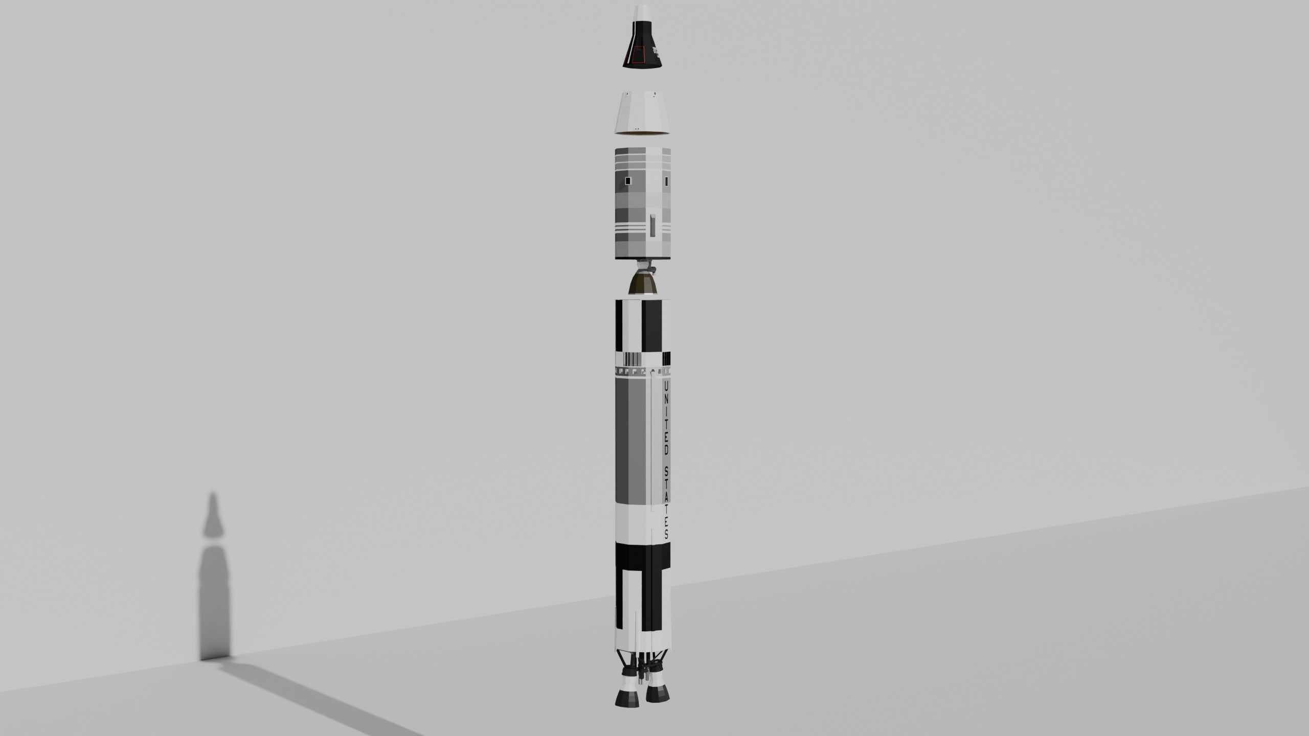Human Spaceflight Pre-Shuttle Era Low Poly model pack Low-poly 3D model_17