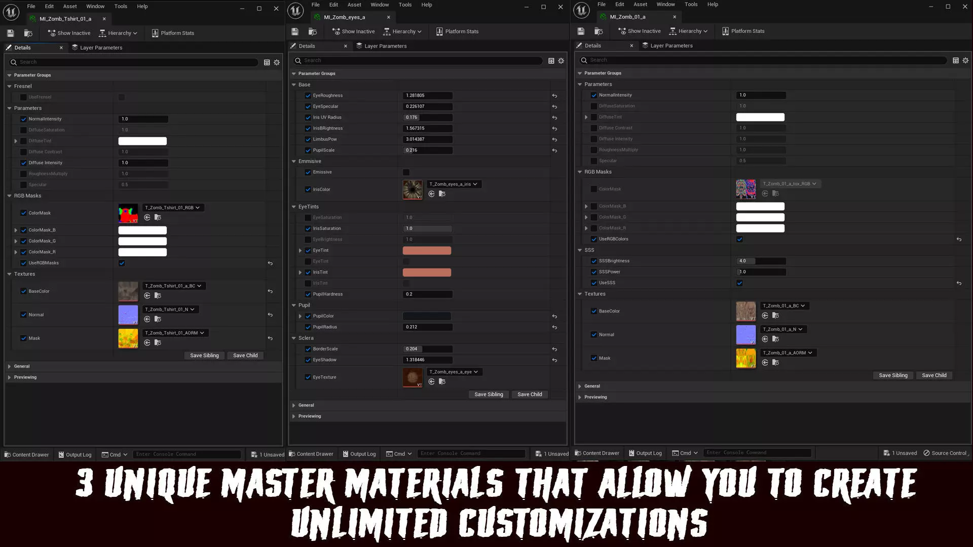 Modular Zombie Dismemberment Pack Low-poly 3D model_15