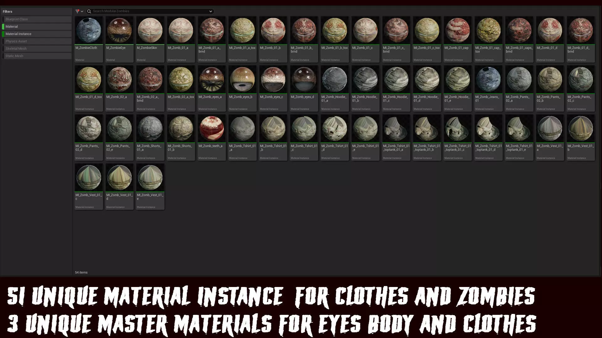 Modular Zombie Dismemberment Pack Low-poly 3D model_14