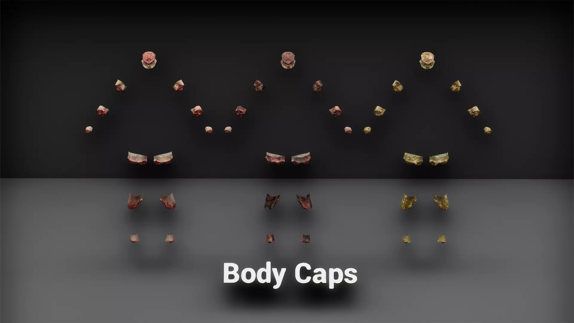 Modular Zombie Dismemberment Pack Low-poly 3D model_6