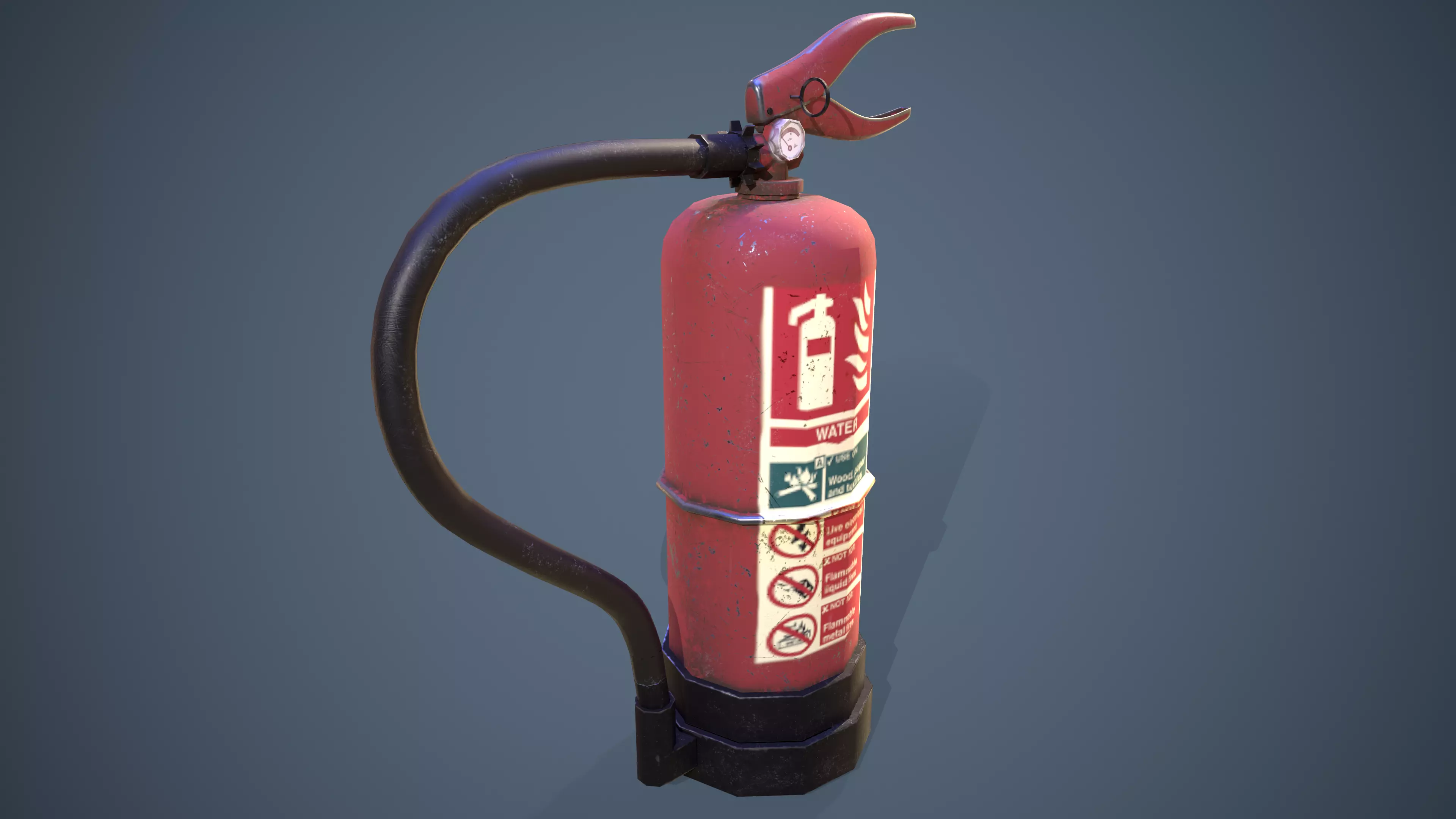 Fire Extinguisher Low-poly 3D model_0