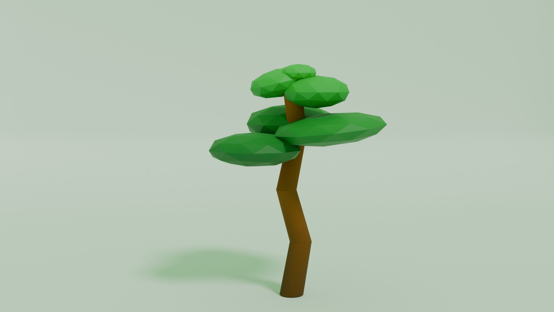 Tree Low Poly Low-poly 3D model_1