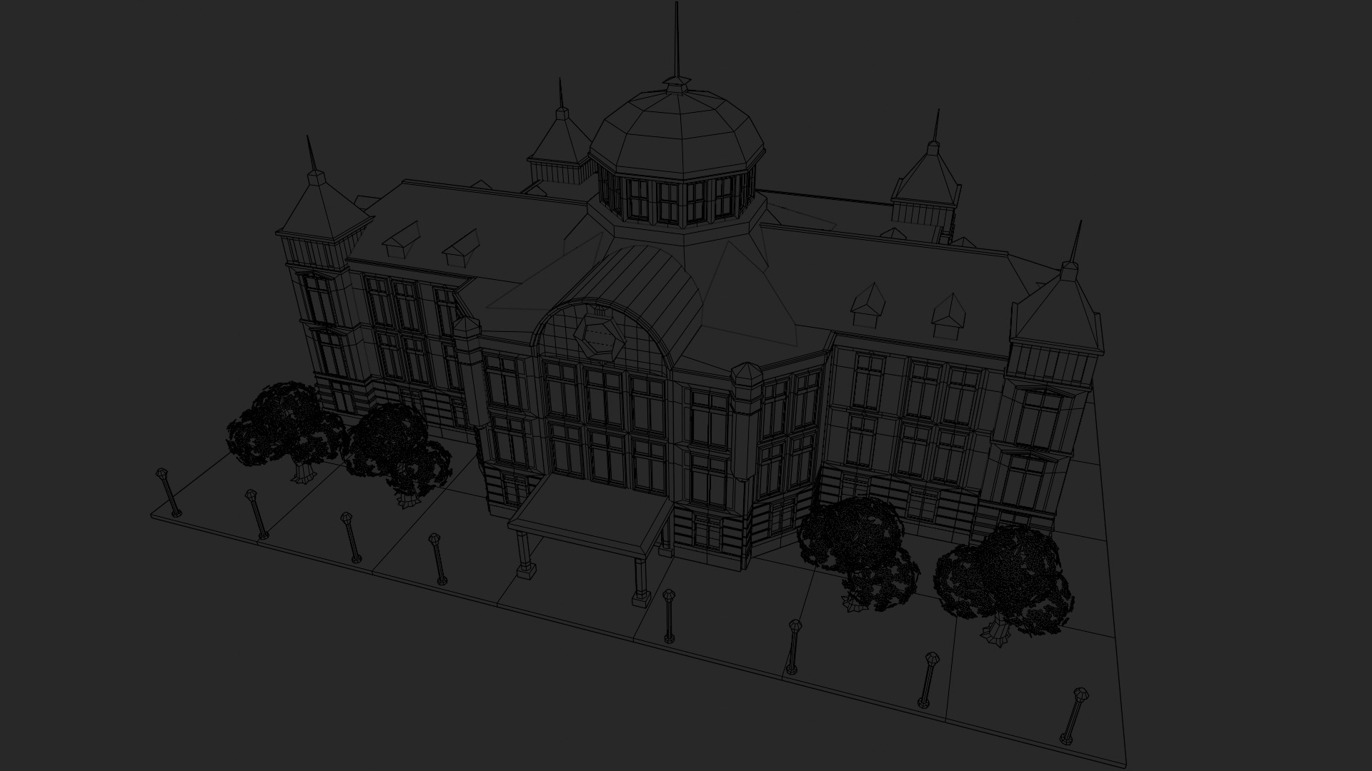 Tokyo Station - Lowpoly Low-poly 3D model_7
