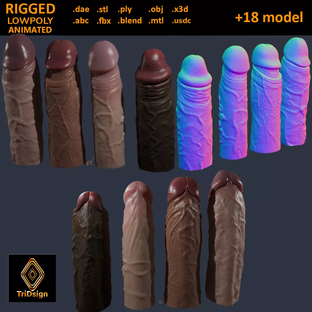 Penis Variety Bundle 3D Model Collection_0