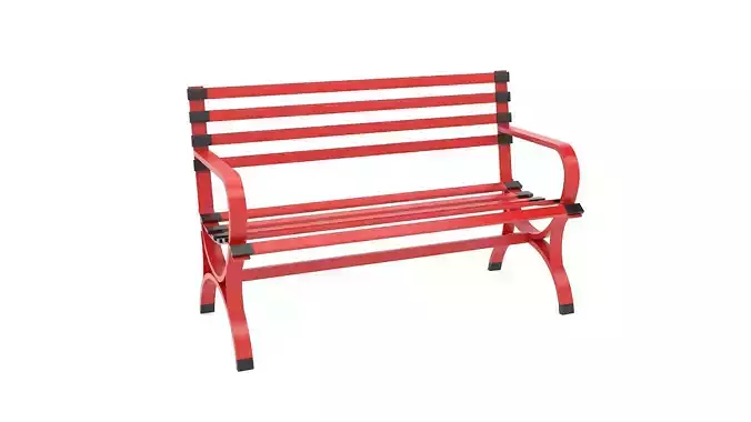 Outdoor Garden Bench 3D Model