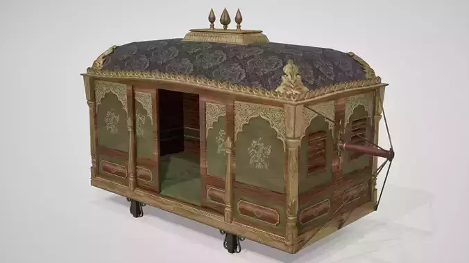 Indian palanquin - Game ready asset
