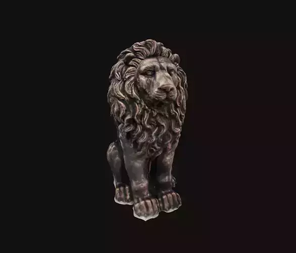 Lion Statue Photo Scan - High Quality