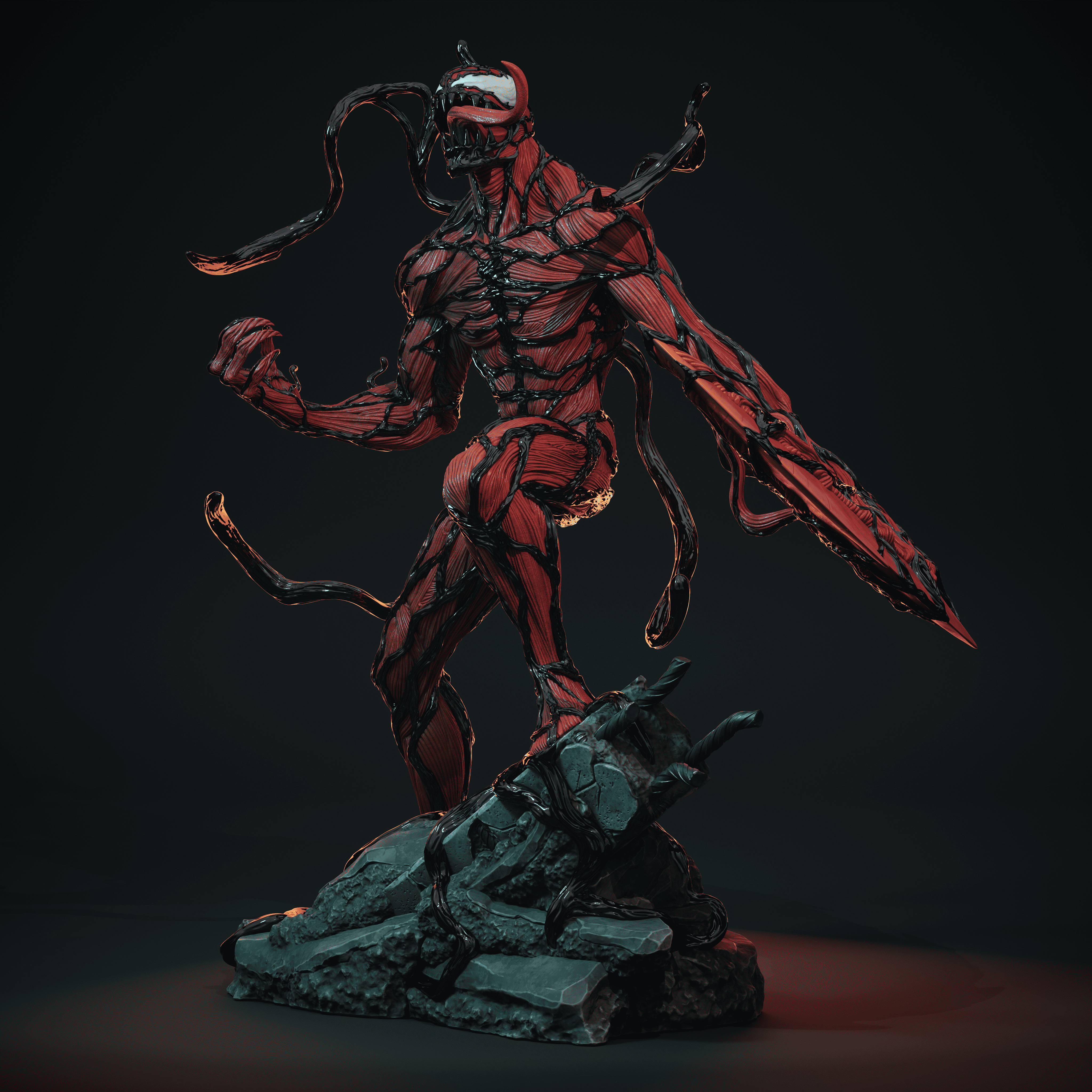 Carnage 3D print model_4