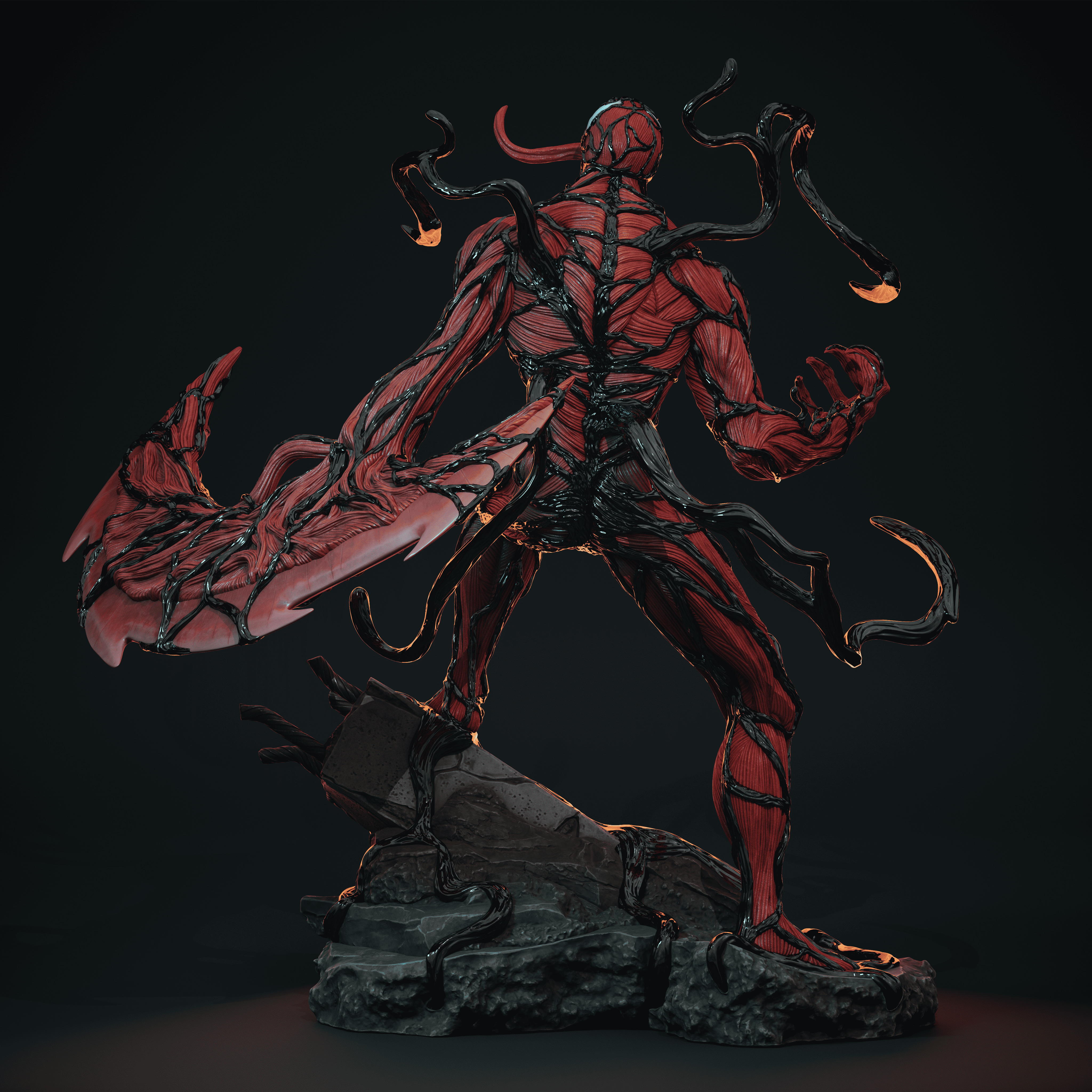 Carnage 3D print model_3